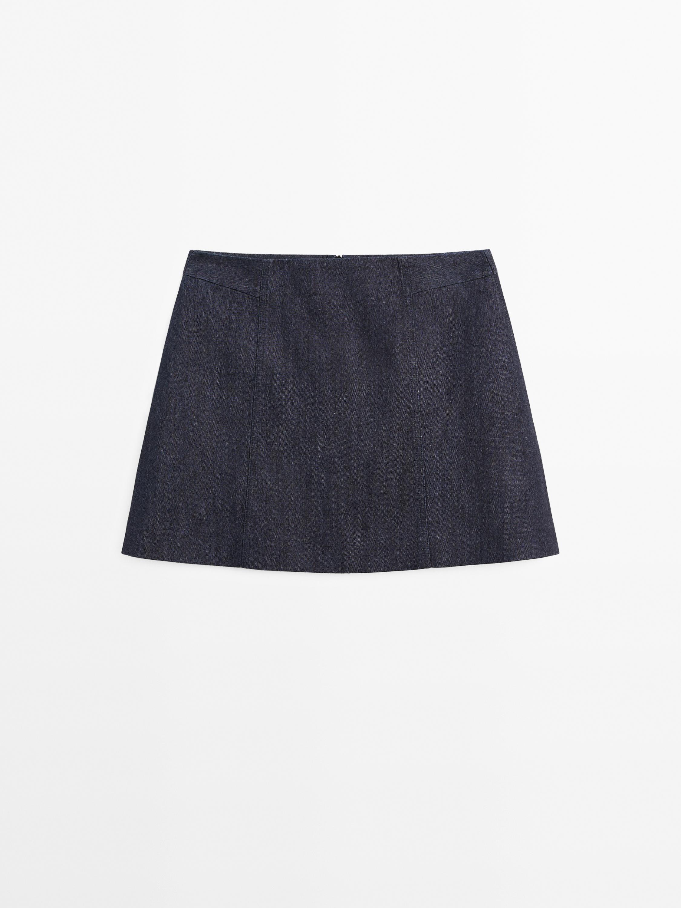 100% cotton denim mini skirt