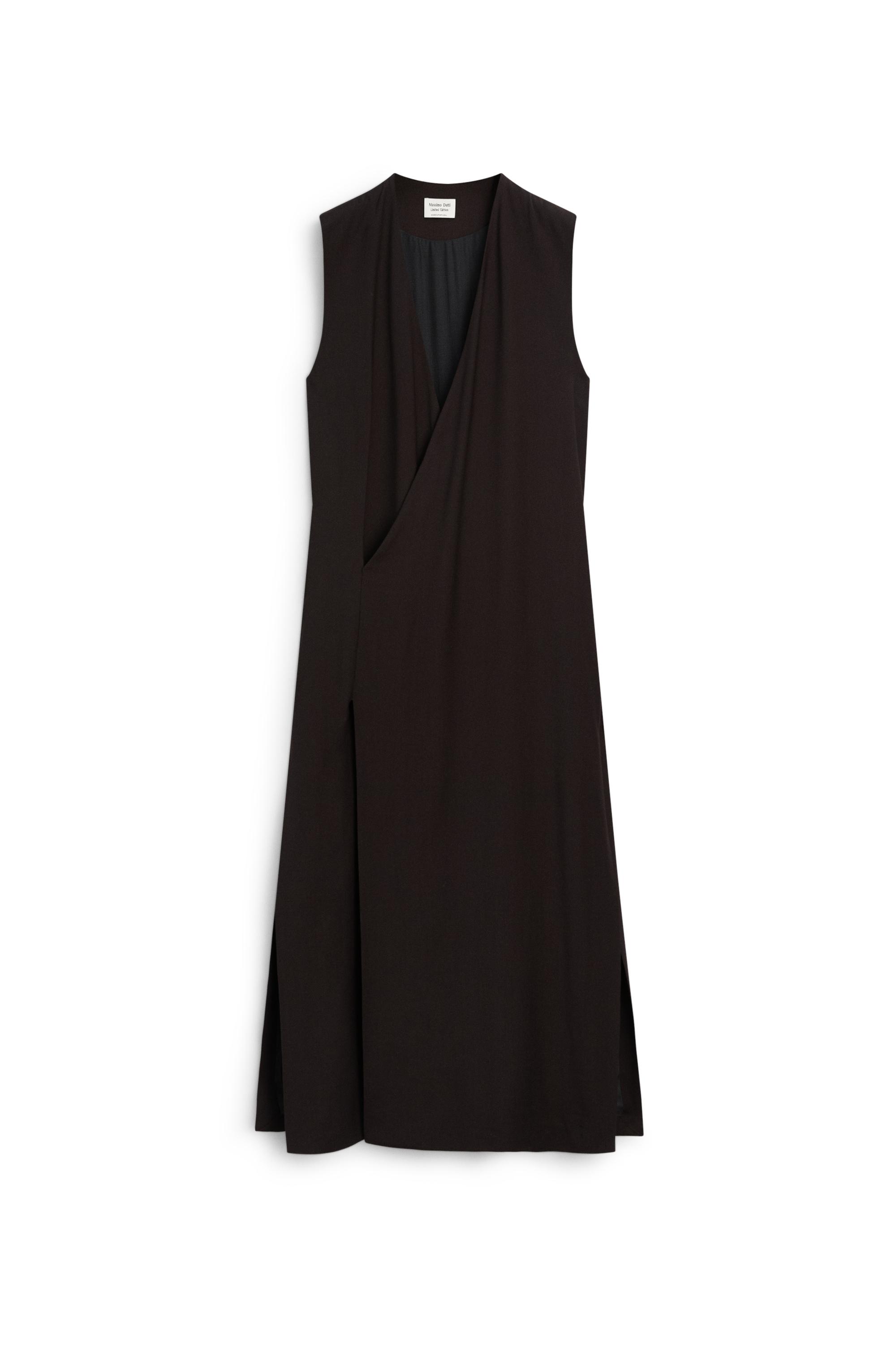 V-neck midi dress - LIMITED EDITION by Massimo Dutti