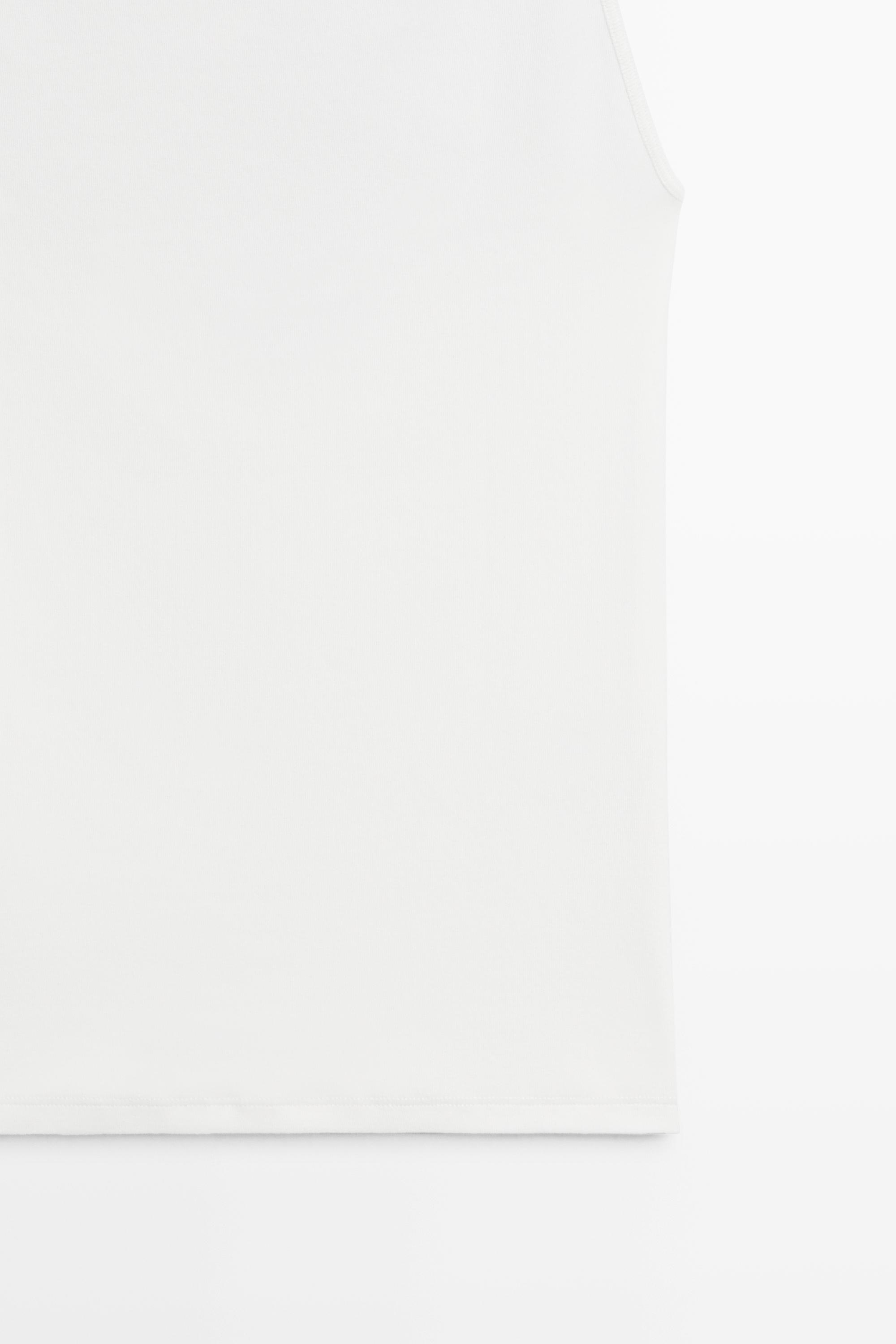 Cotton blend camisole top — WHITE