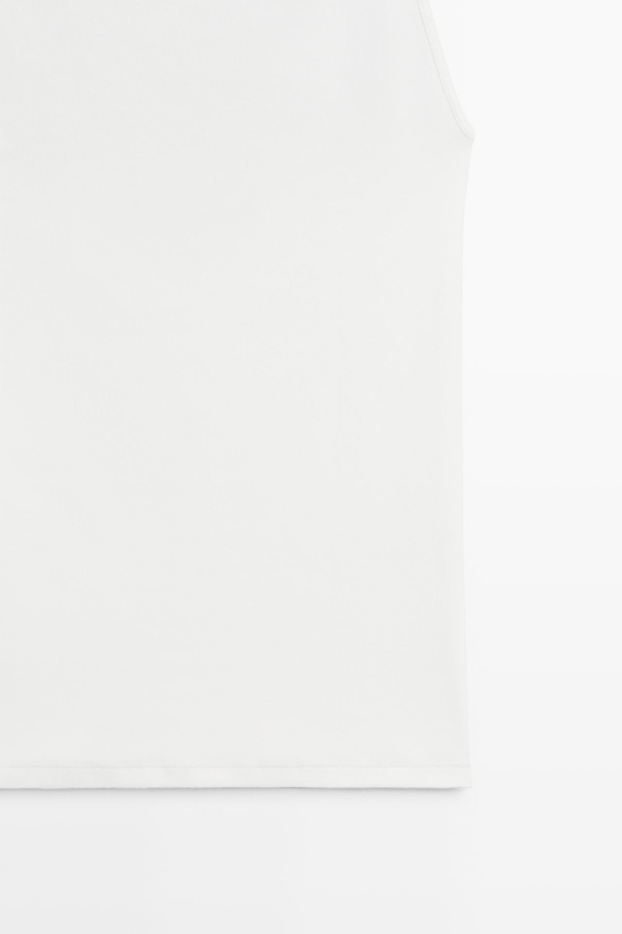 Cotton blend camisole top — WHITE