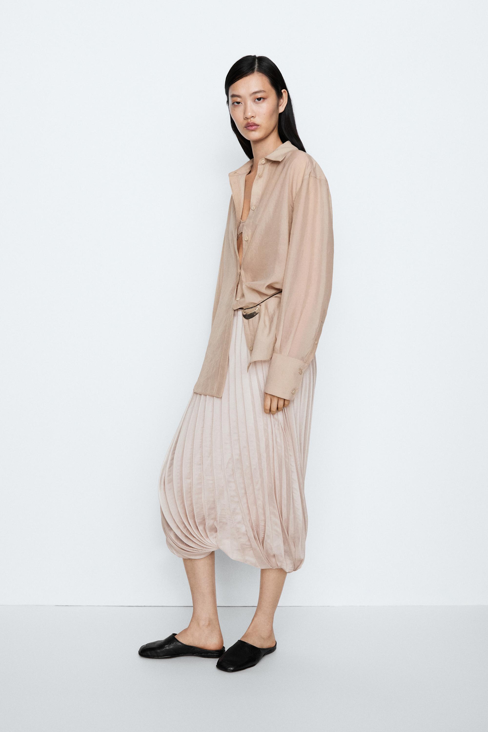 Semi-sheer flowing shirt - STUDIO