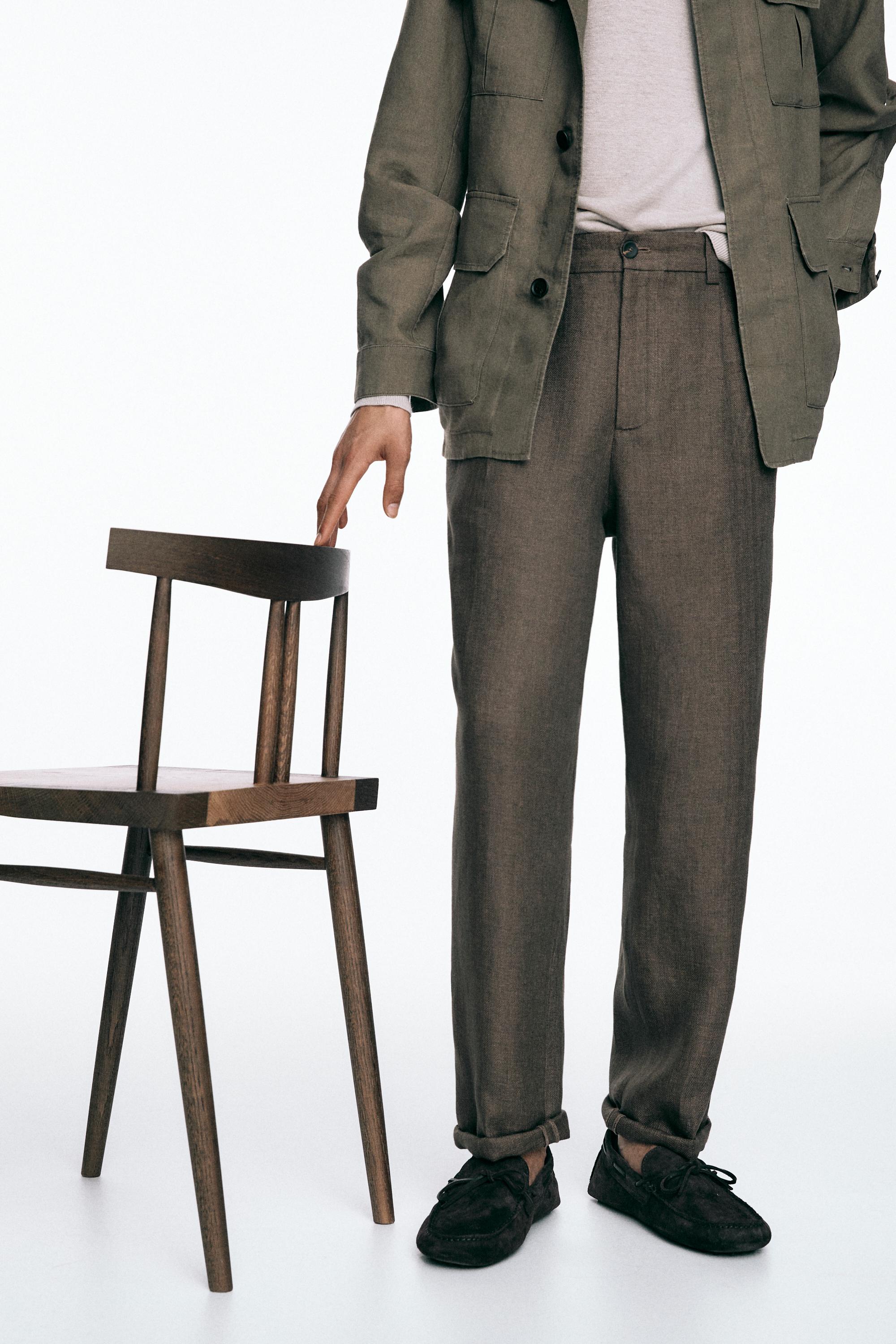 Soft leather loafers with tie — BROWN