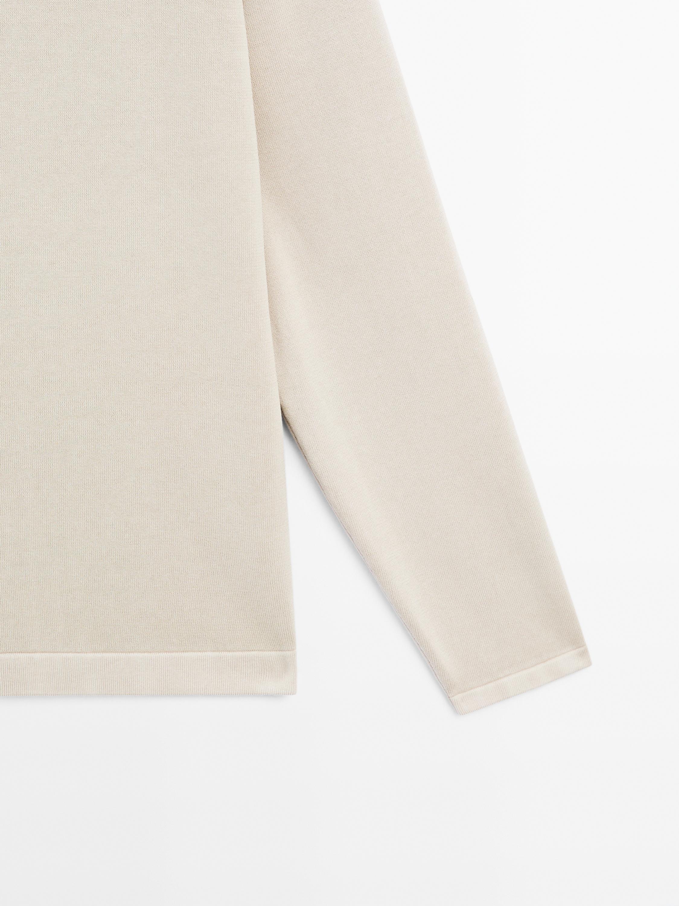 100% cotton fine knit sweater