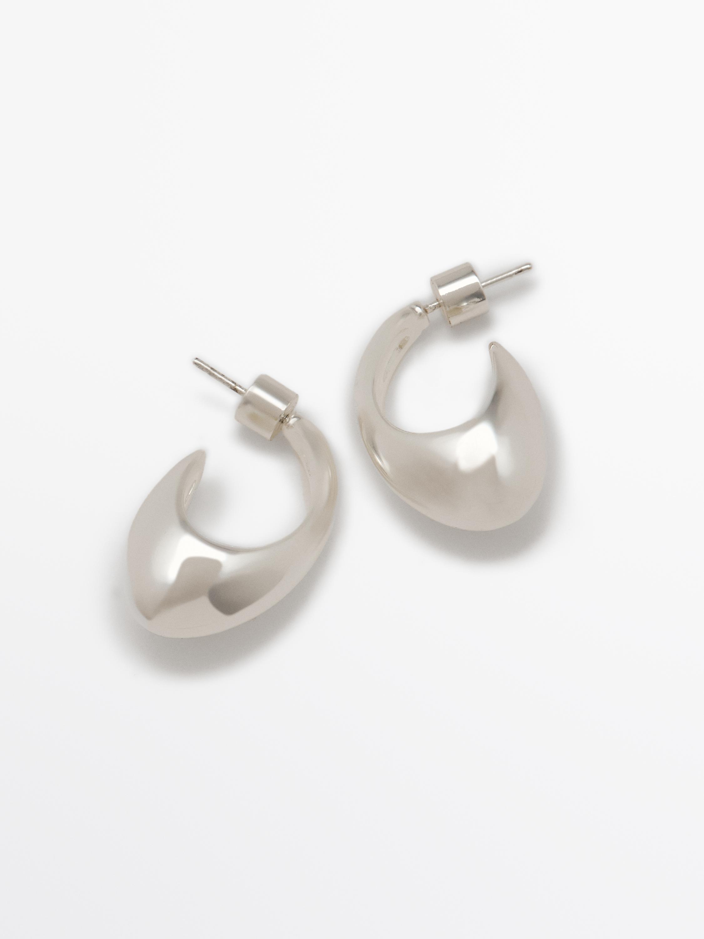 ★ Massimo Dutti★ Oval Hoop Earrings 04605549303 Oval hoop earrings · Golden · Accessories | Massimo Dutti