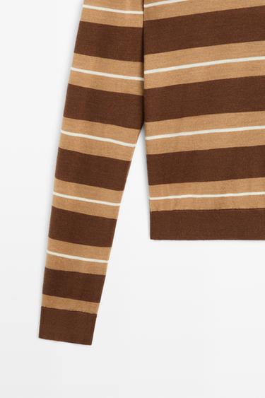 Striped polo sweater — TOFFEE 7