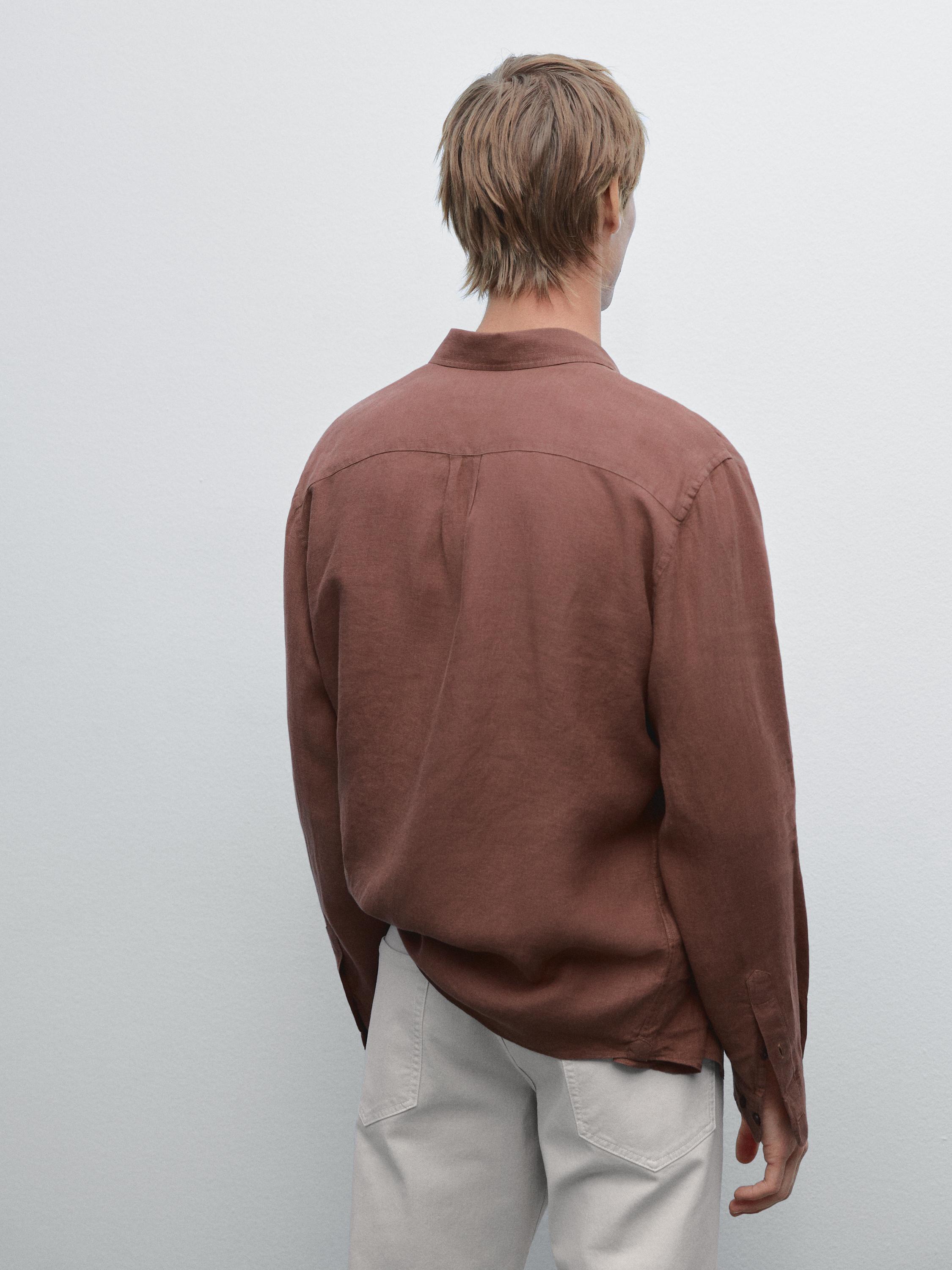 100% linen regular fit shirt