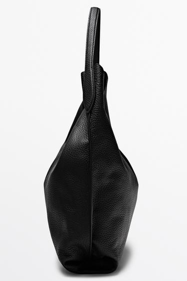 Medium nappa leather shoulder bag — BLACK 4