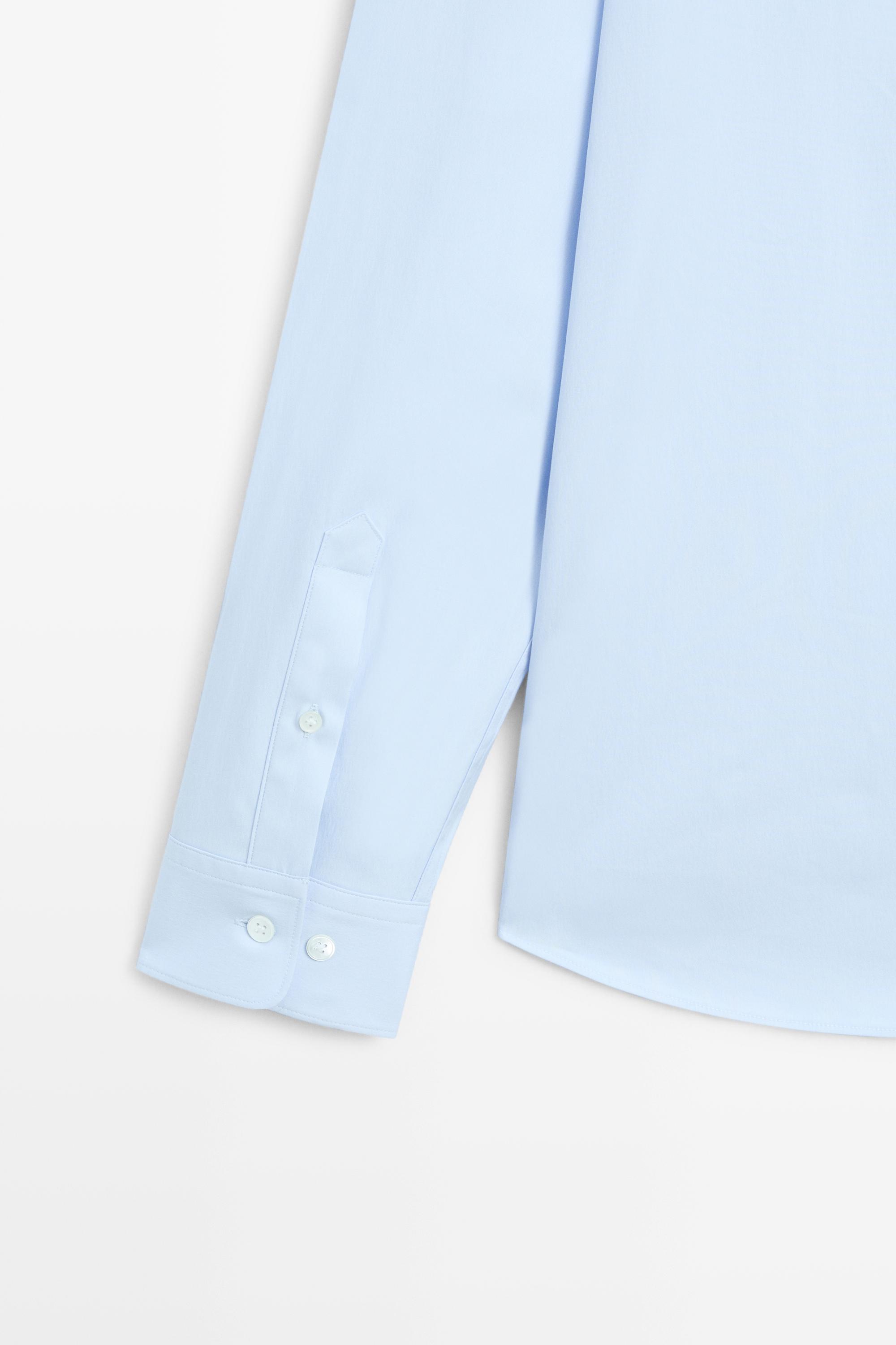Slim fit stretch shirt — Sky blue