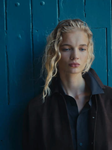 Suede leather overshirt
