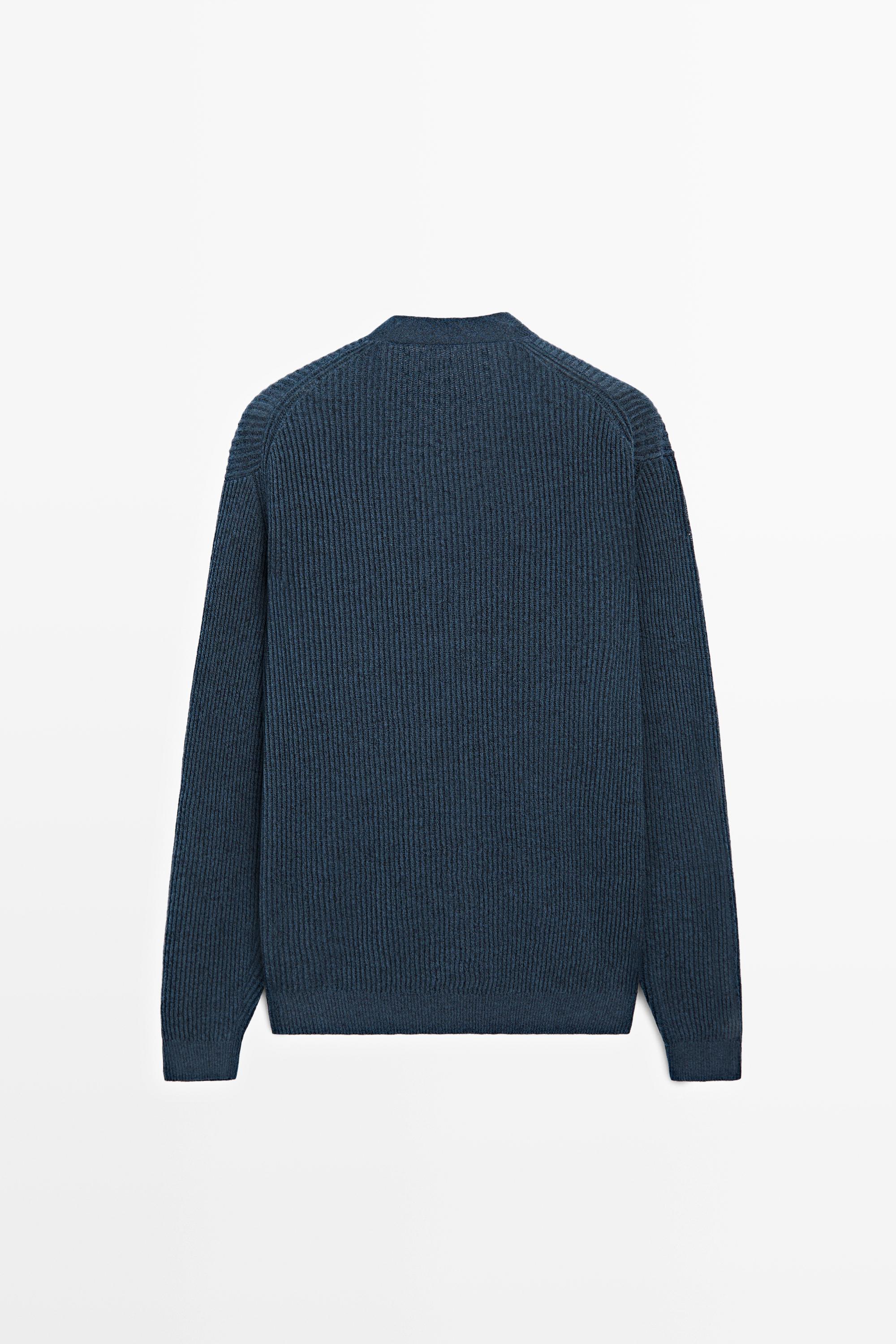 Knit V-neck cardigan - LIMITED EDITION — NAVY BLUE
