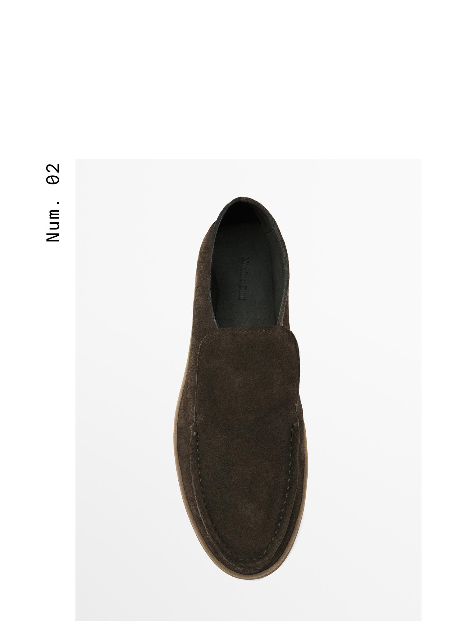Split leather boot-style shoes