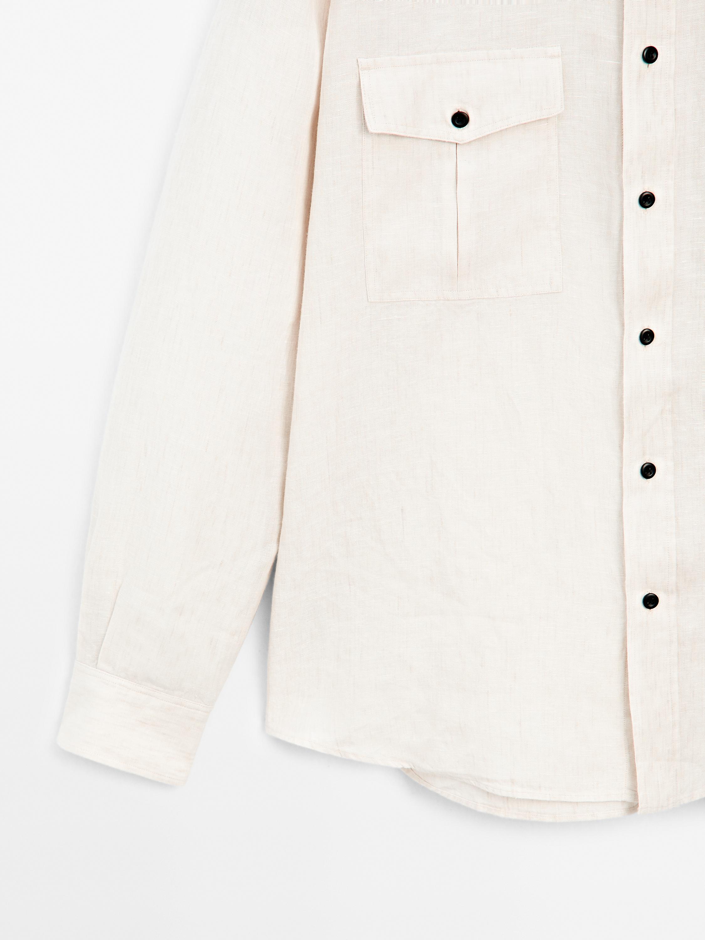 100% linen regular fit shirt