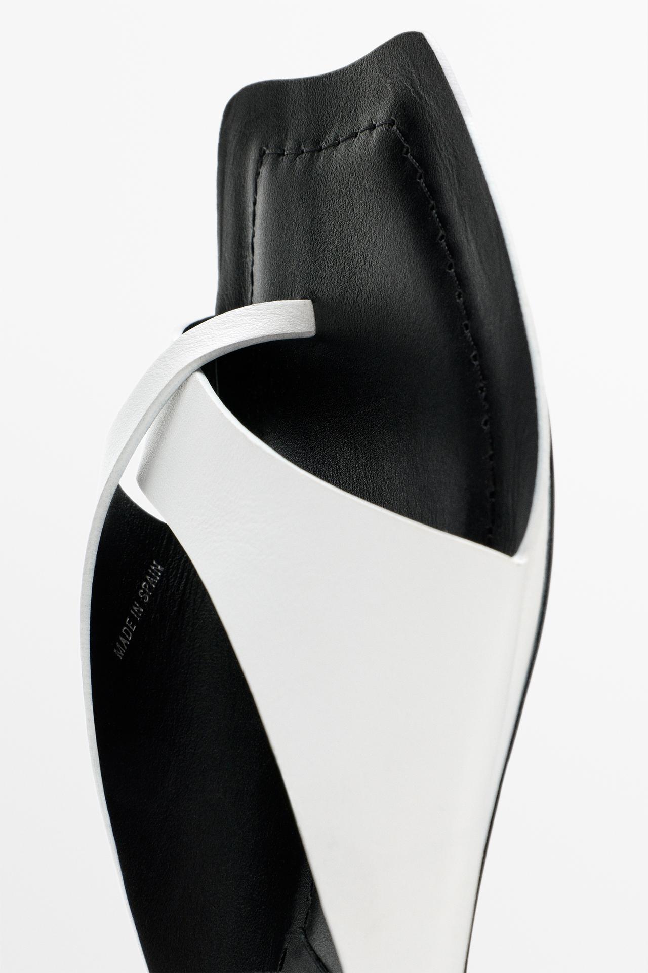 Leather high-heel sandals - STUDIO — WHITE