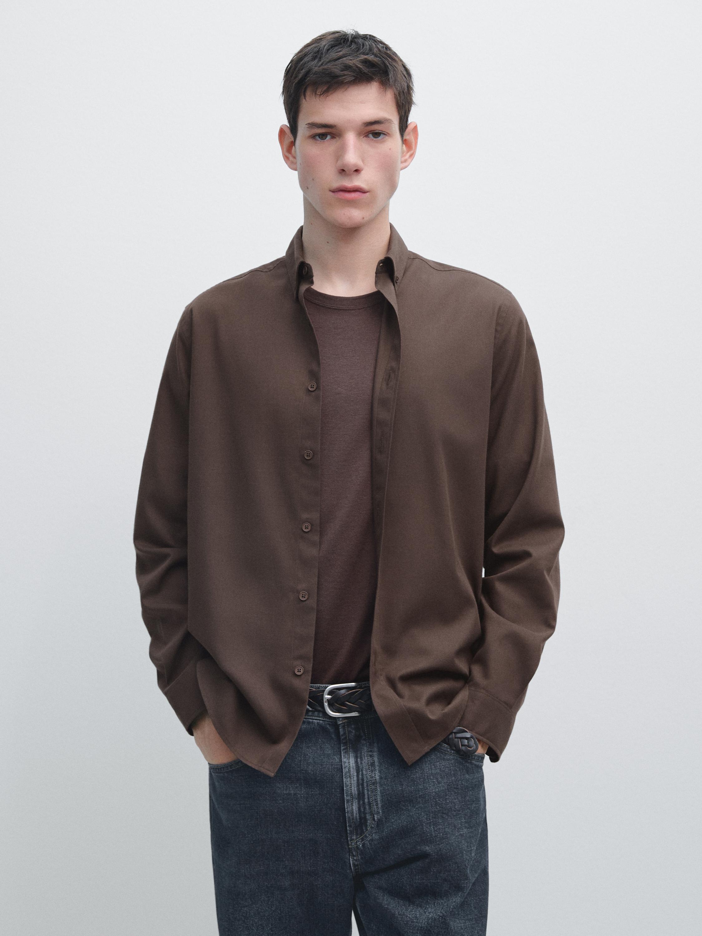 Camisa regular fit algodón