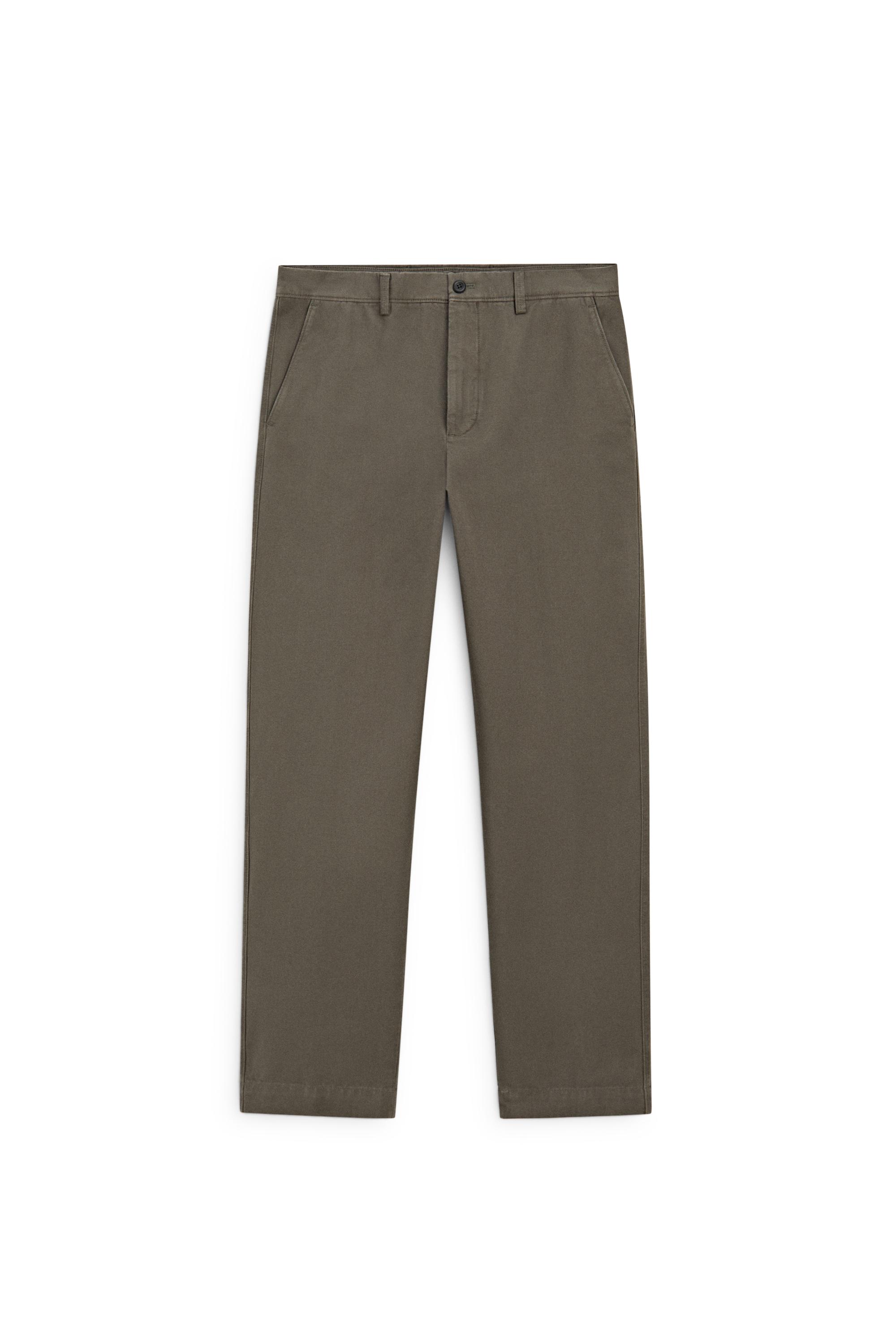 Tapered fit cotton pants — GREEN