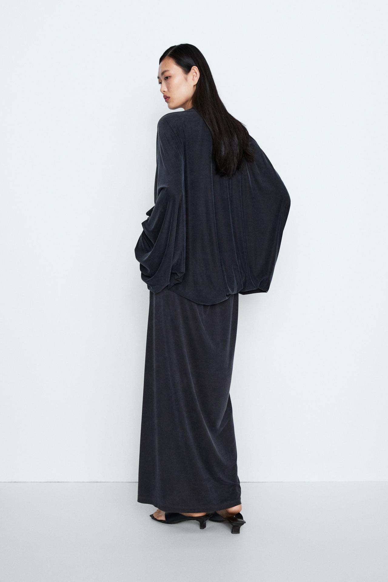 Draped Bolero Top - STUDIO — BLUE