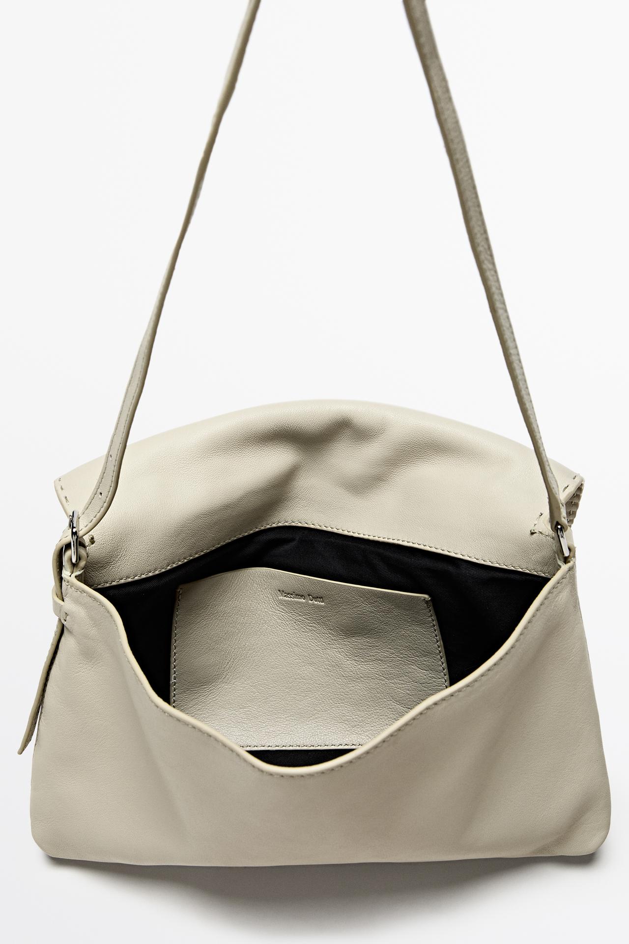 Nappa leather mini bag with stitch detail — Gold