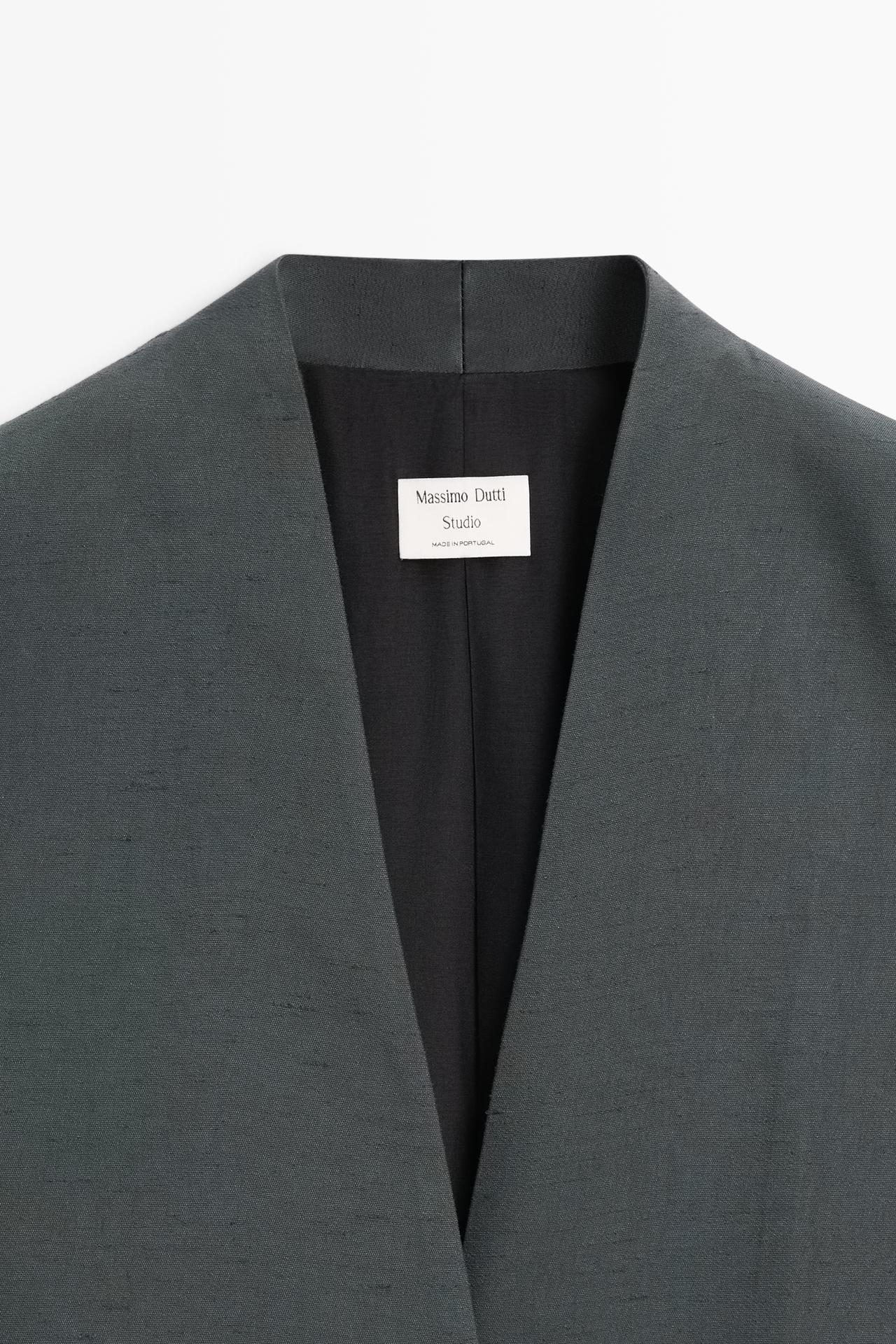 V-neck vest total look - STUDIO — PETROLEUM