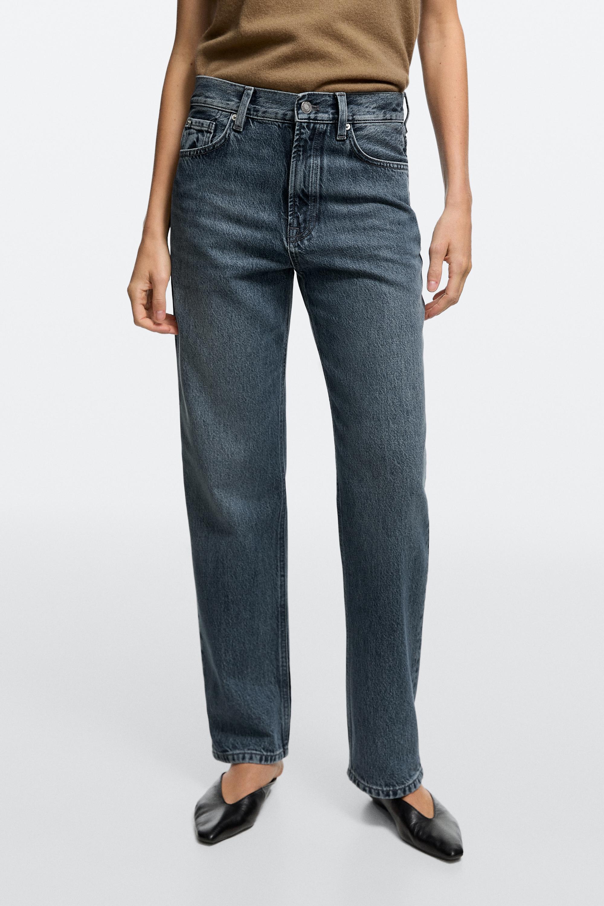 Straight-Fit-Jeans mit hohem Bund