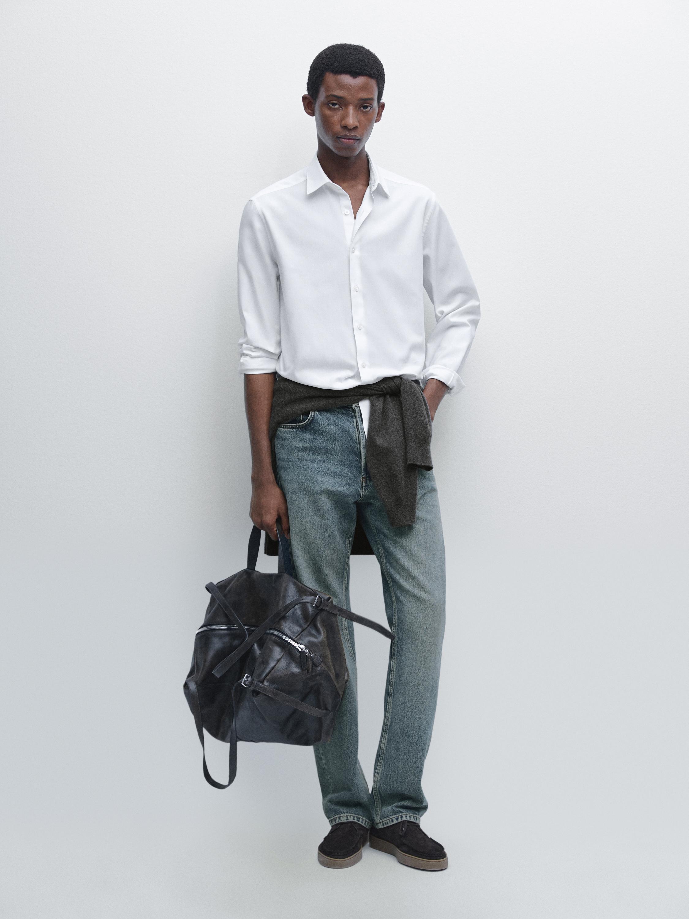 Regular fit textured shirt