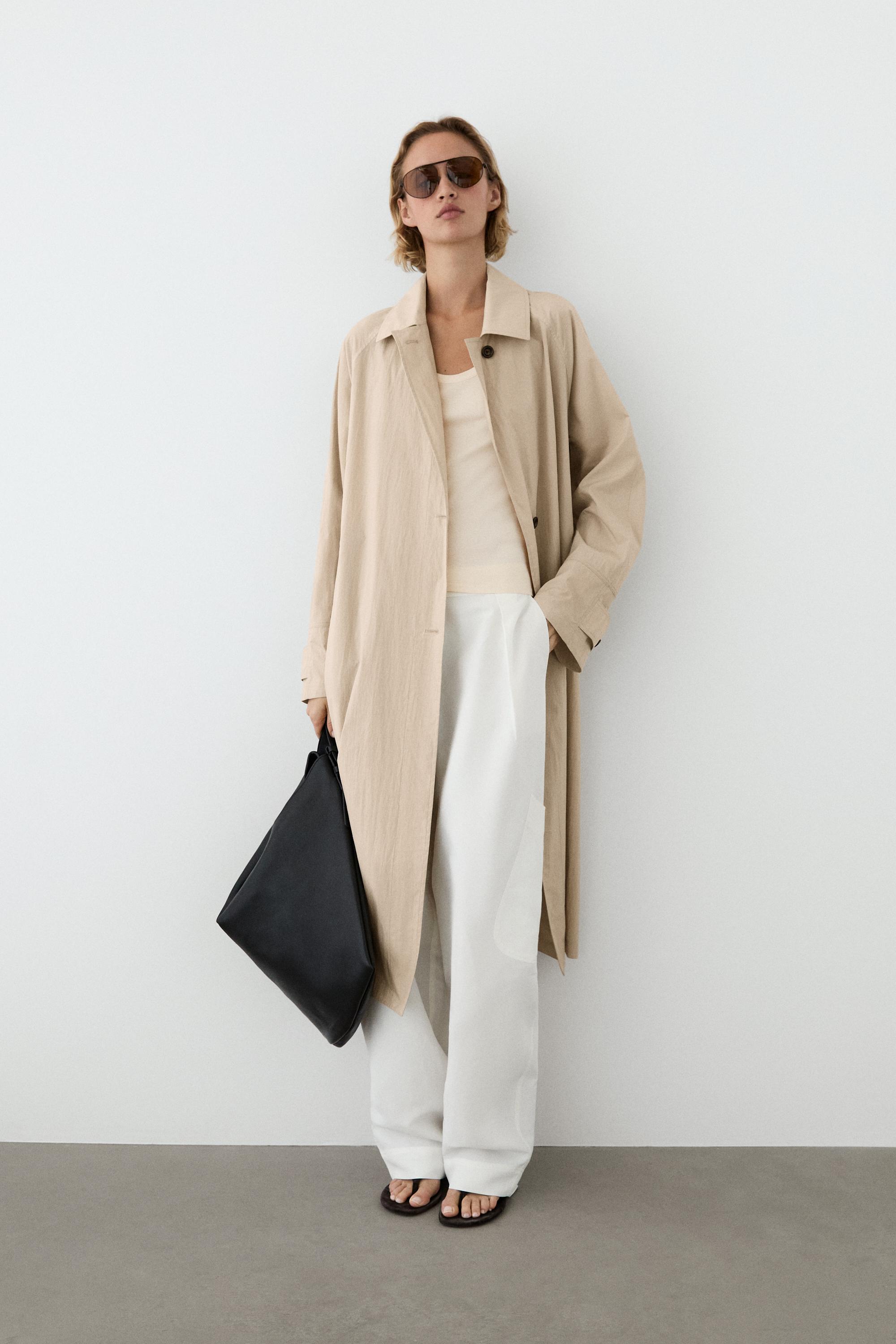 Long flowing trench coat — Beige