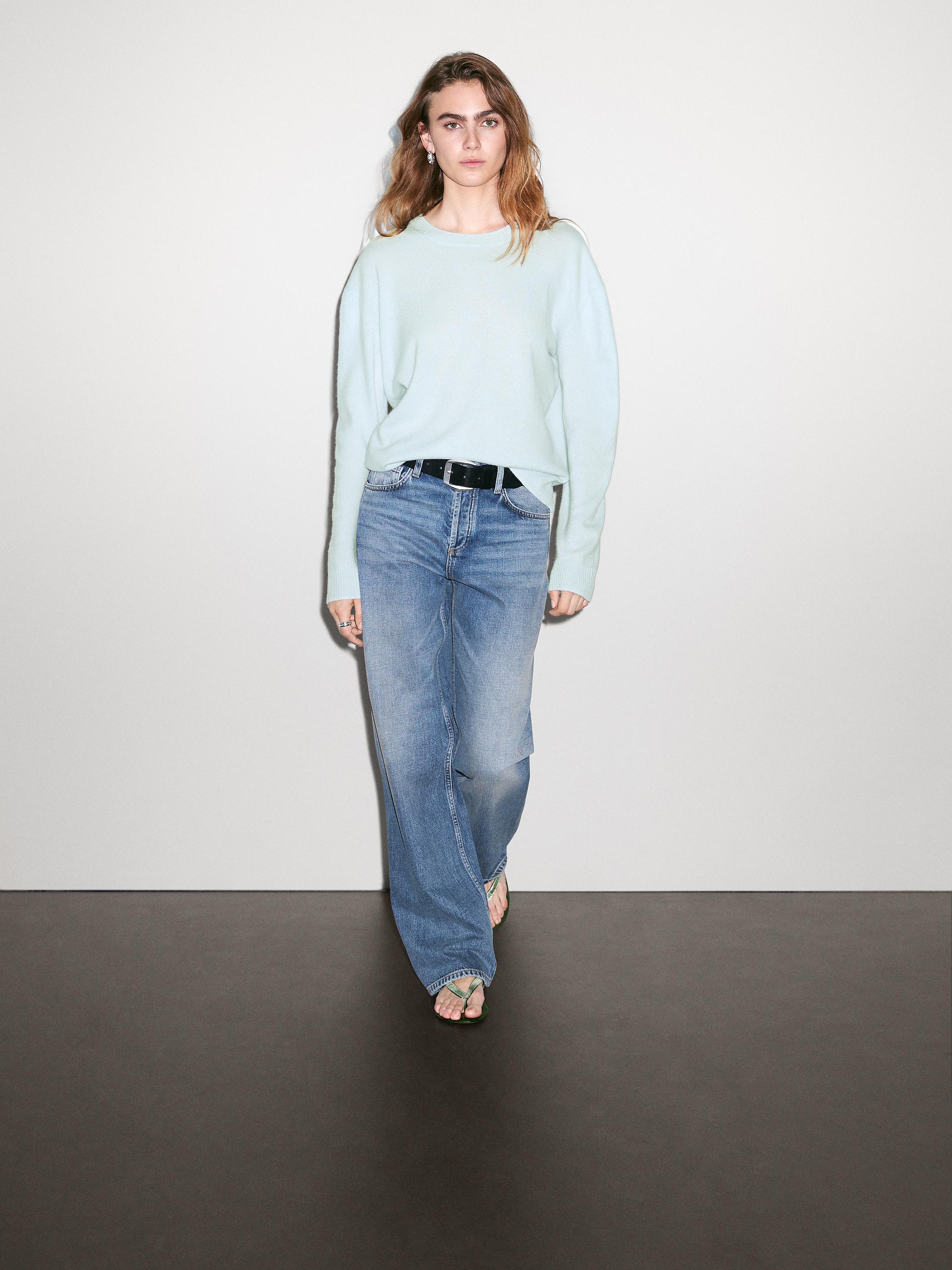 Crewneck jumper 100% cashmere