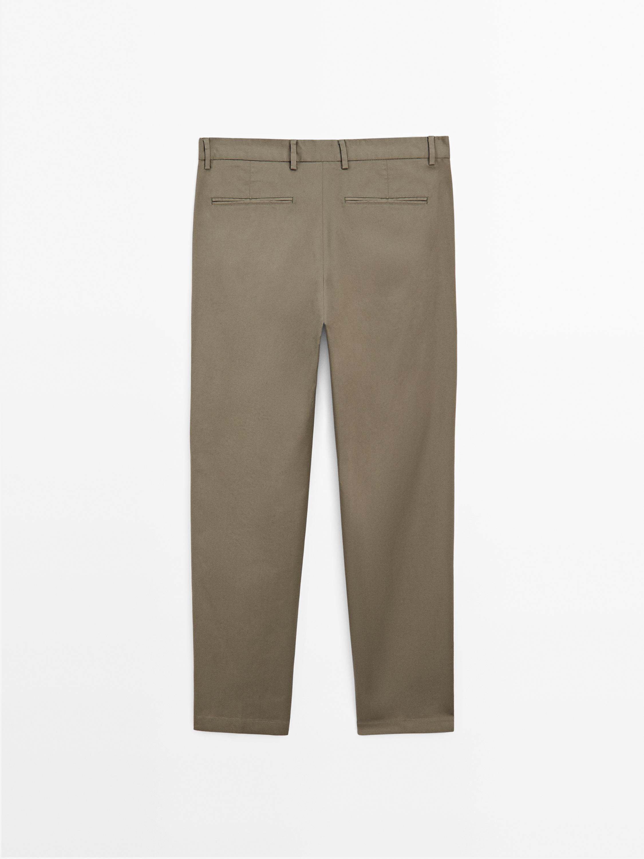 Pantalon slim en coton mélangé