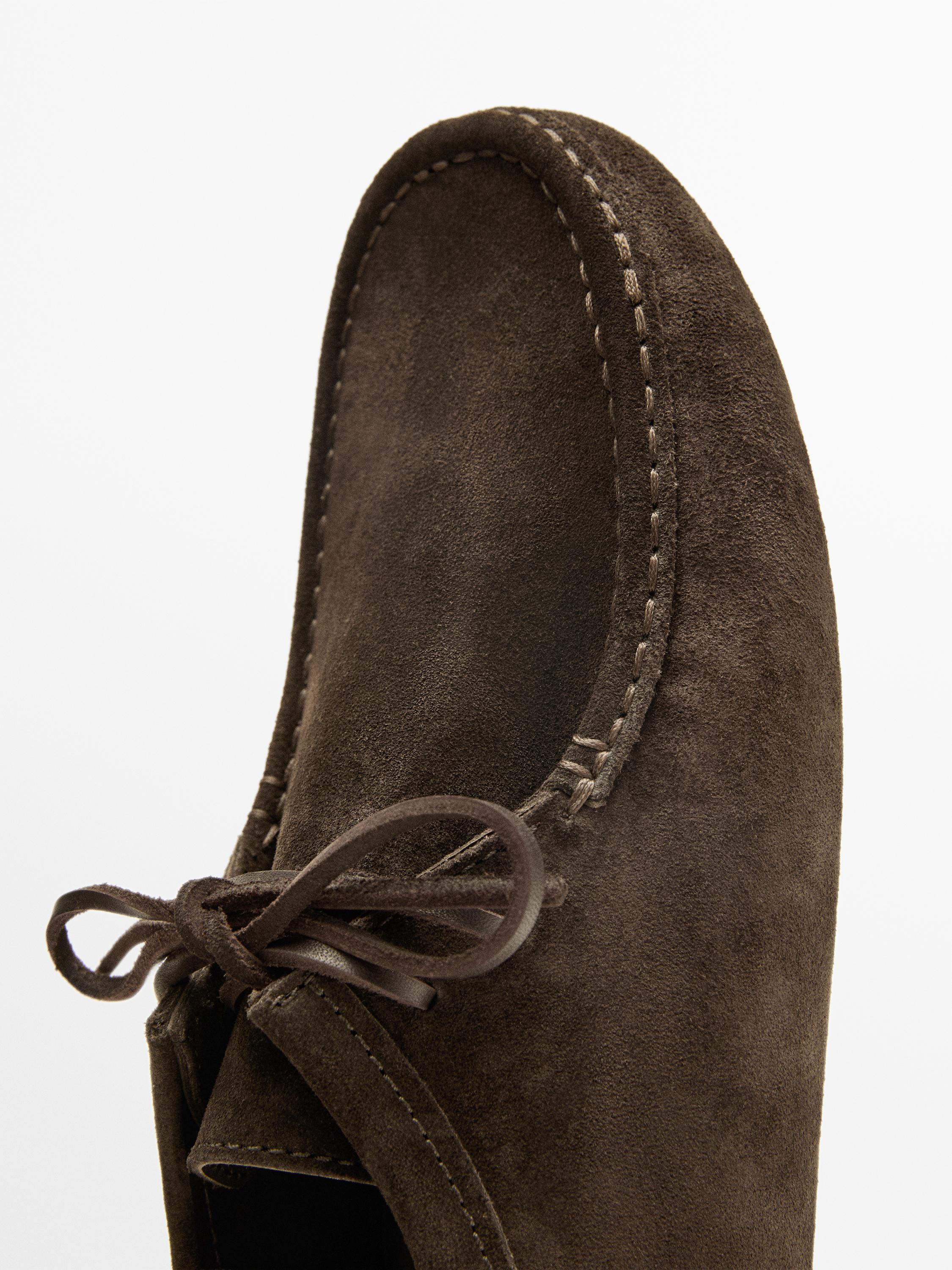 Soft split leather shoes - Limited Edition — BROWN