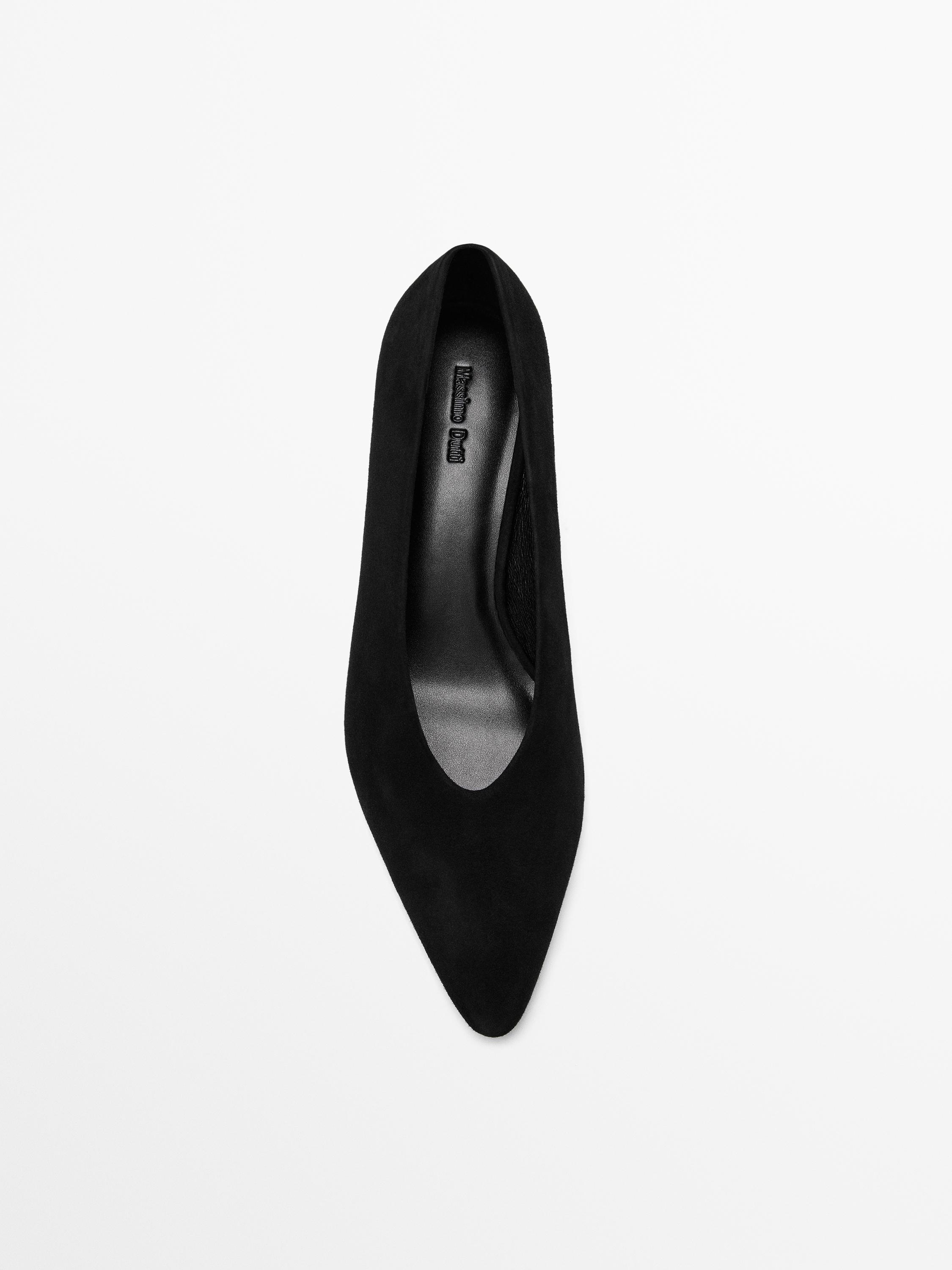 Suede high-heel shoes
