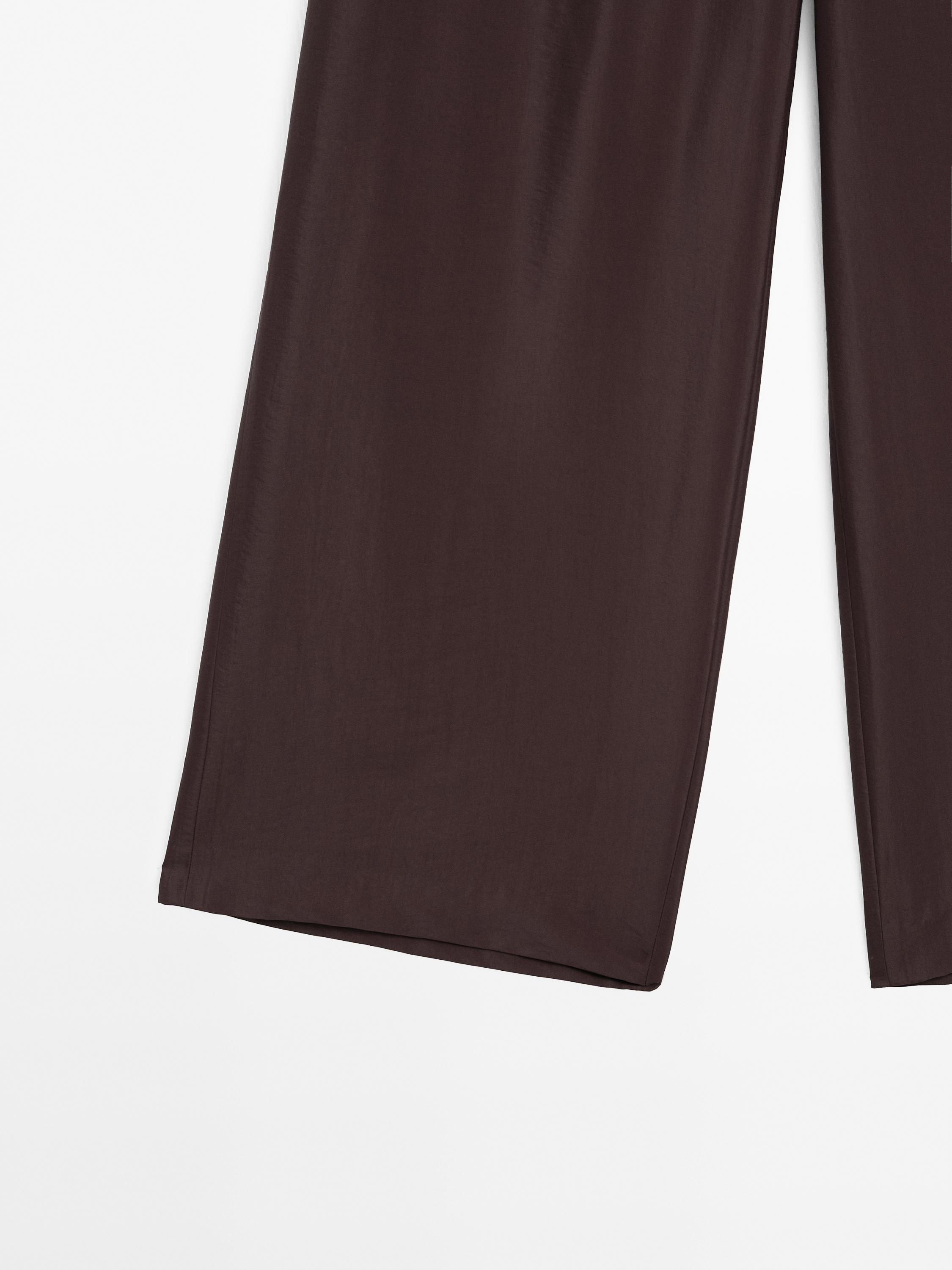 Flowing satin corset belt trousers - Limited Edition