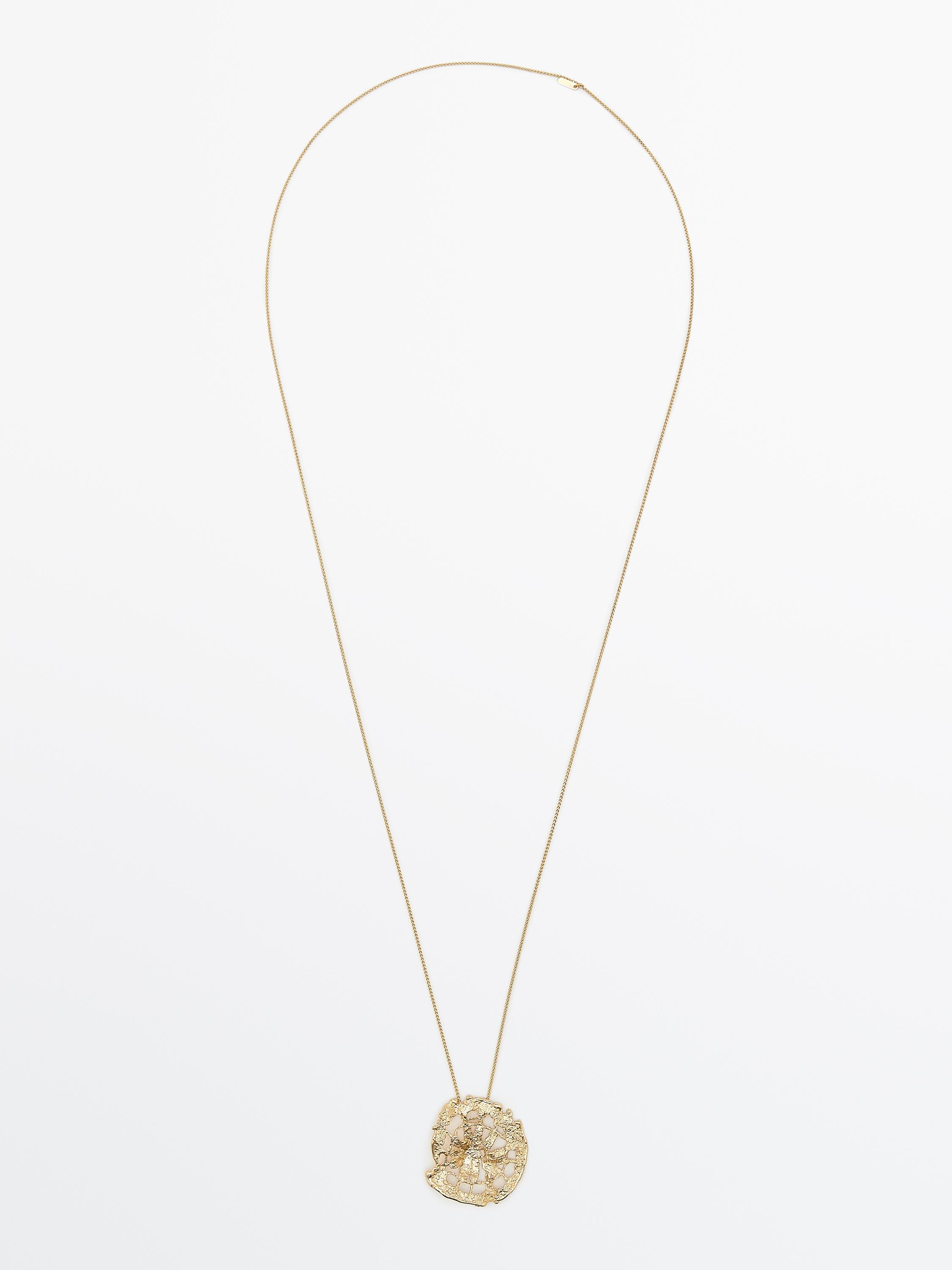 Necklace with abstract pendant