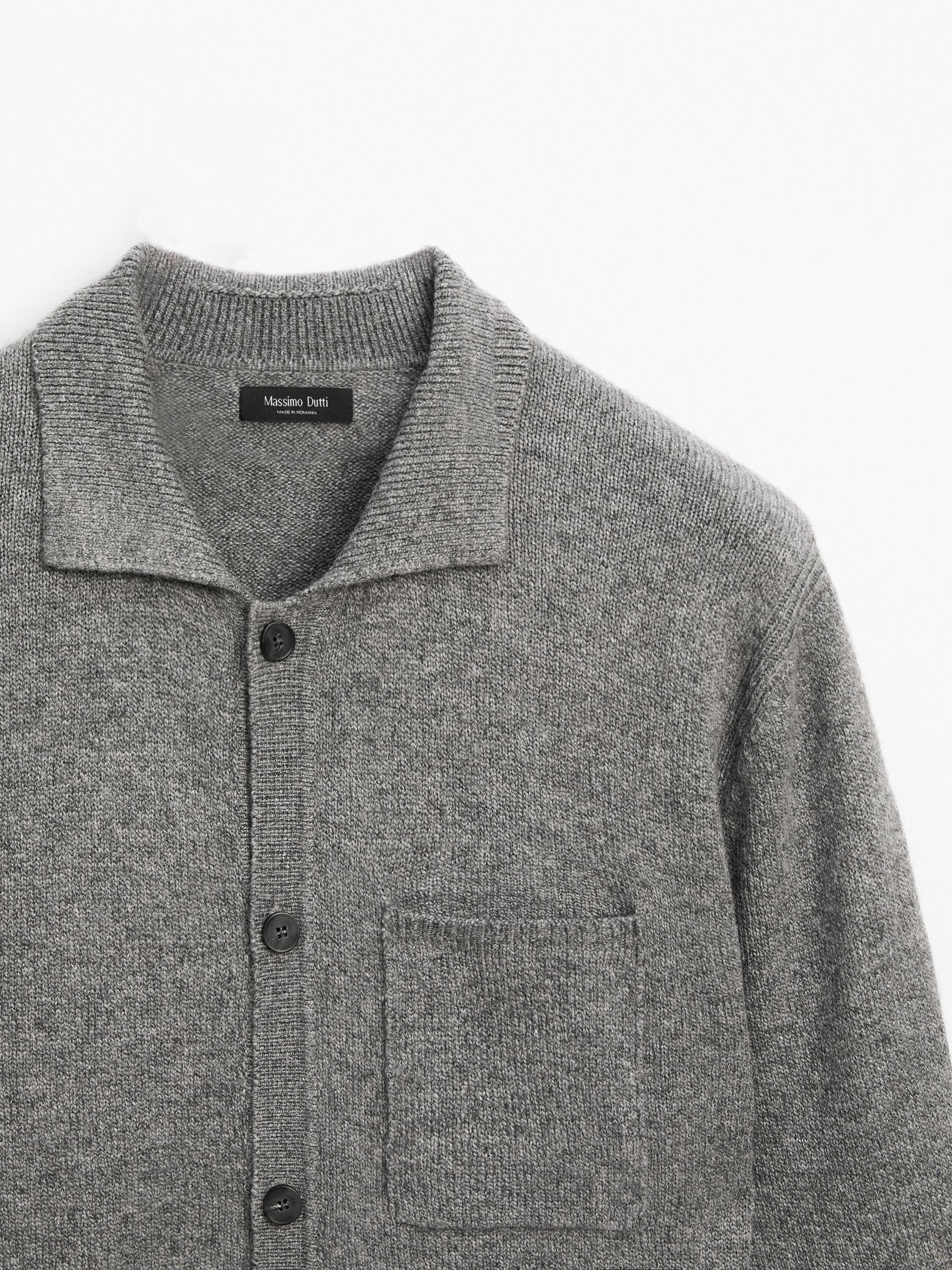 Knit cardigan with pocket detail