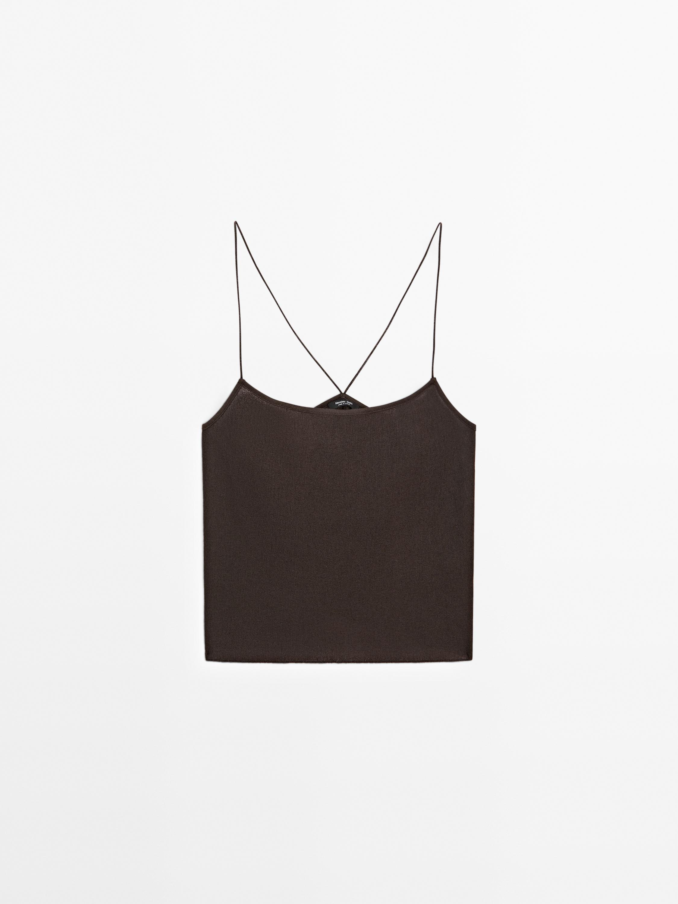 Textured strappy top