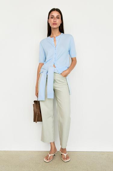 Short sleeve cardigan — SKY BLUE 8