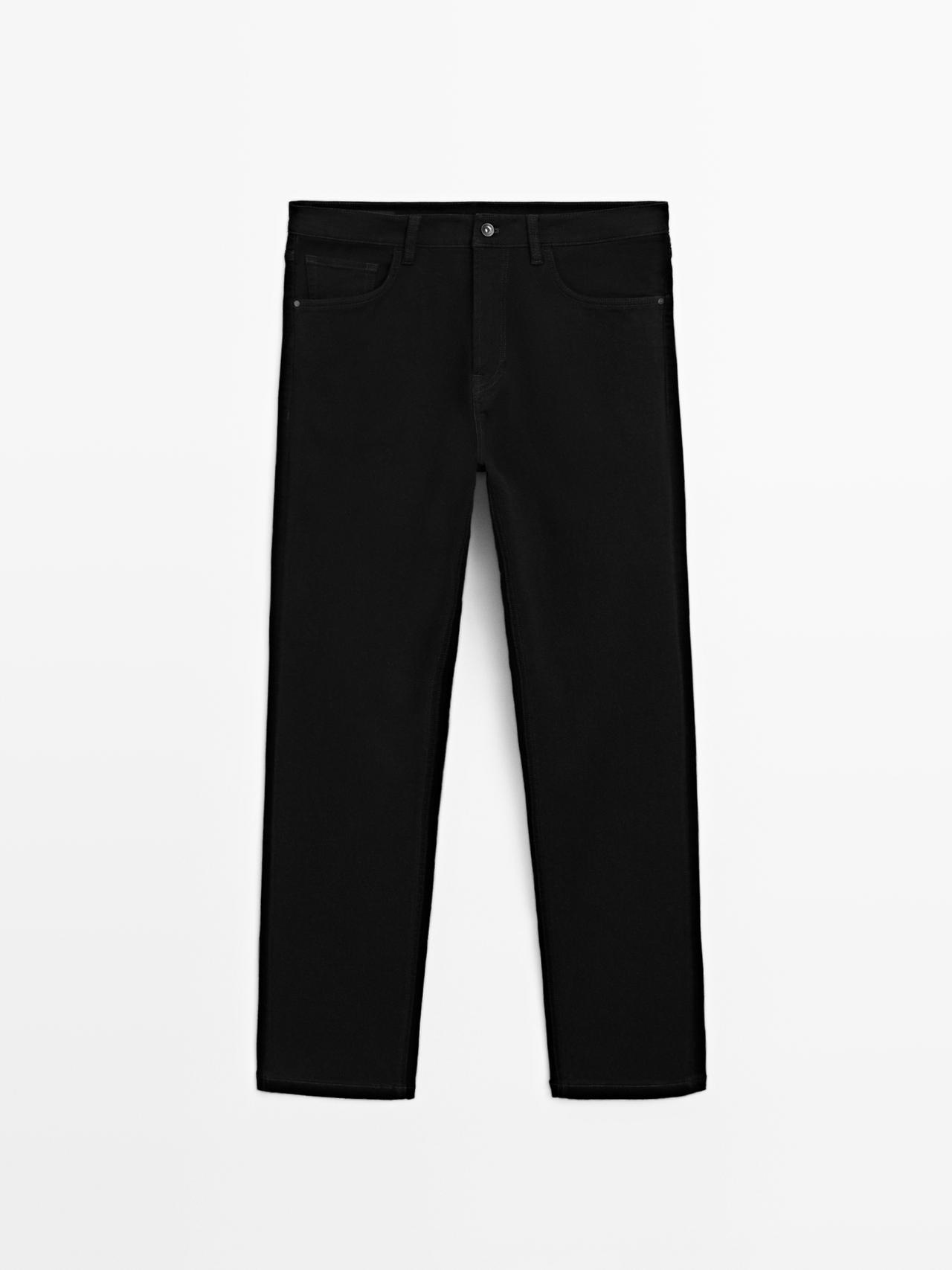 Massimo Dutti - Herre - Tapered Fit Jeans - Sort - 30