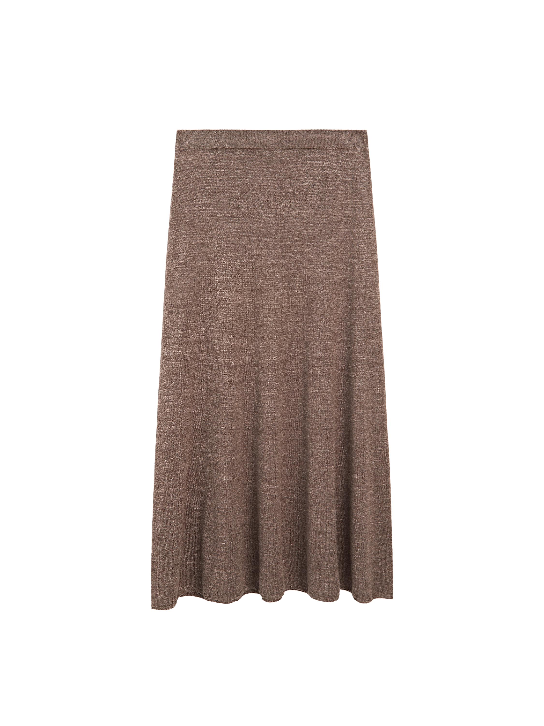★ Massimo Dutti★ Long linen blend knit skirt 05235686700 Long linen blend knit skirt · Brown · Smart / Skirts