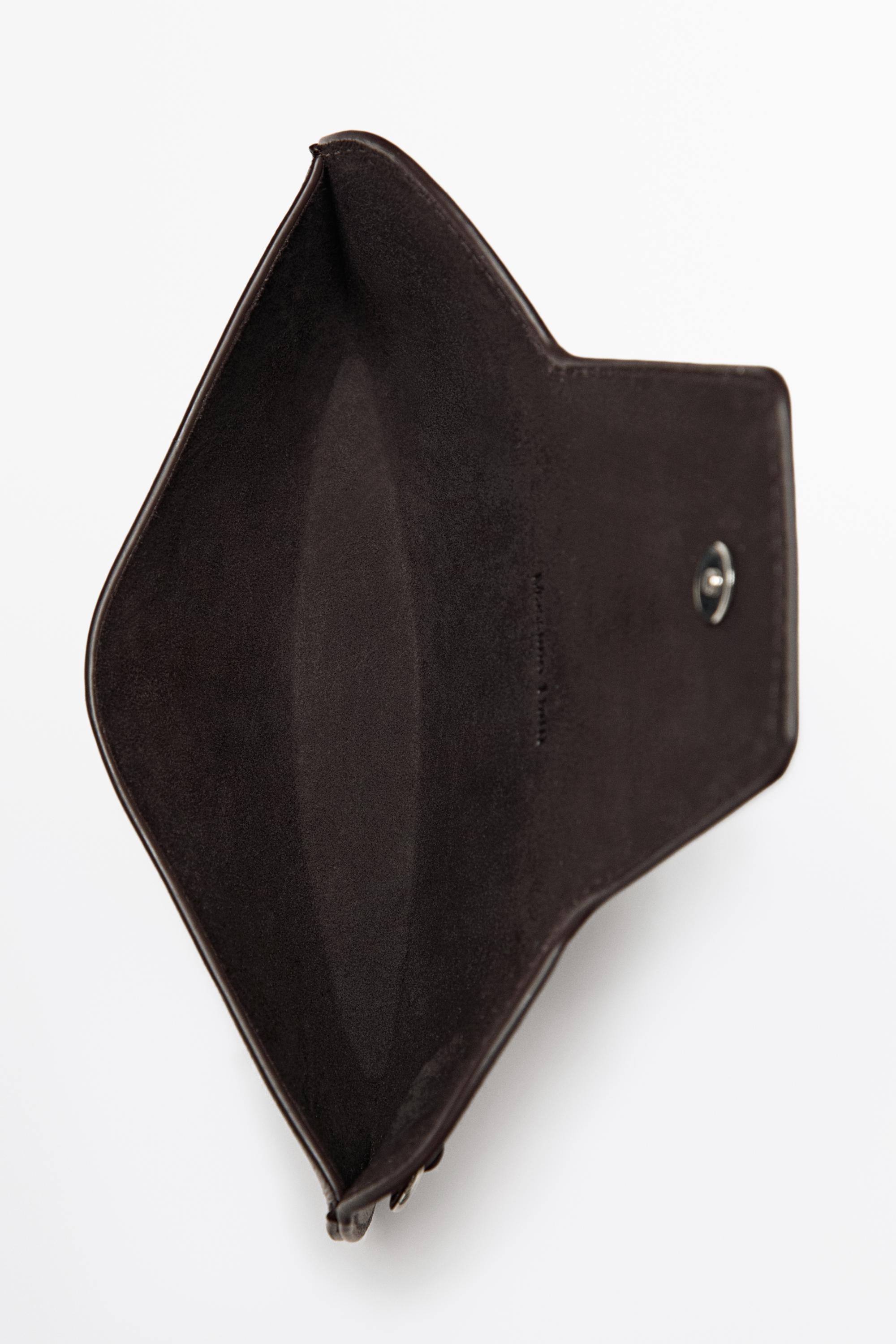 Nappa leather sunglasses case — BROWN
