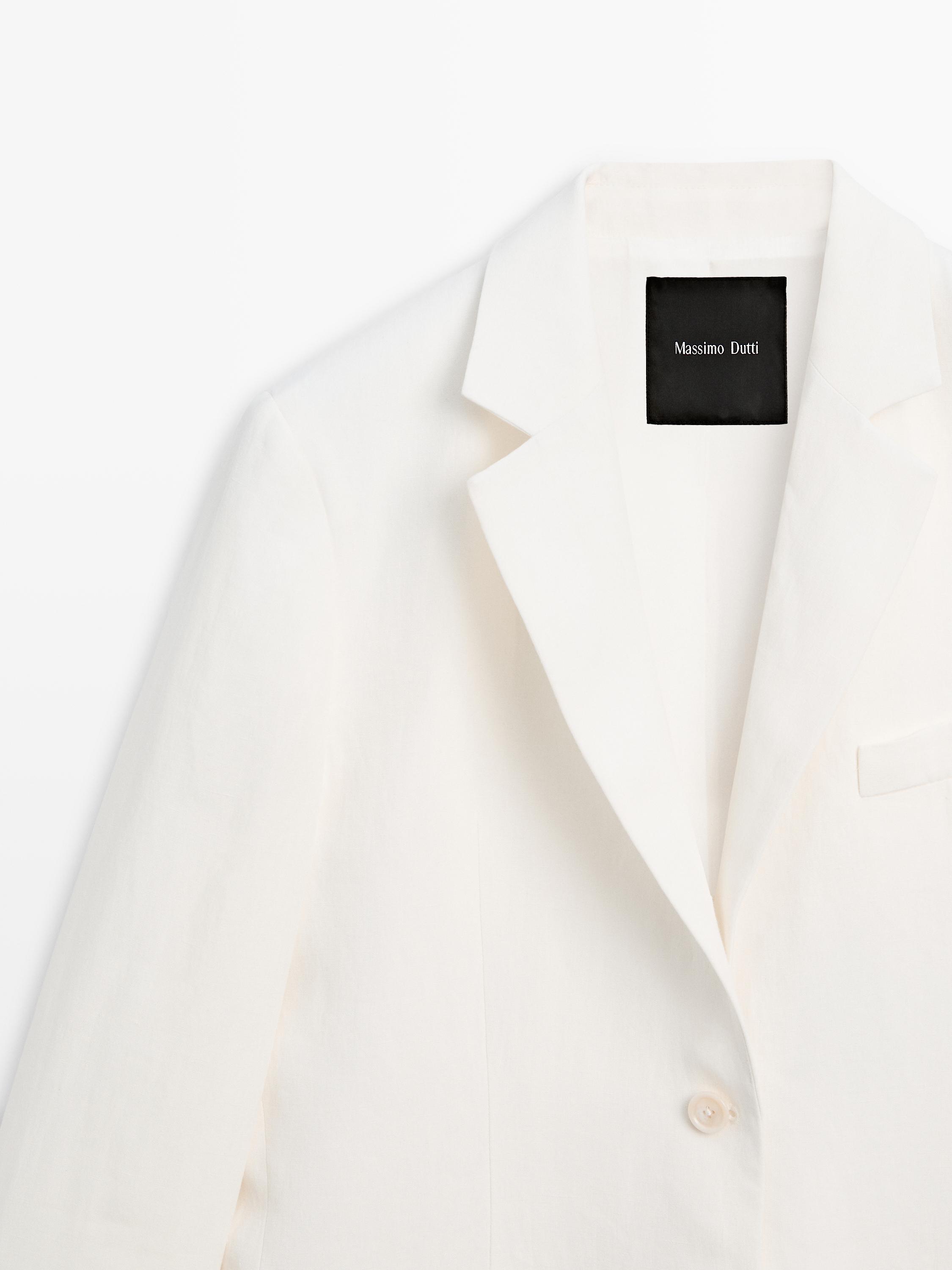100% linen suit blazer — Off white