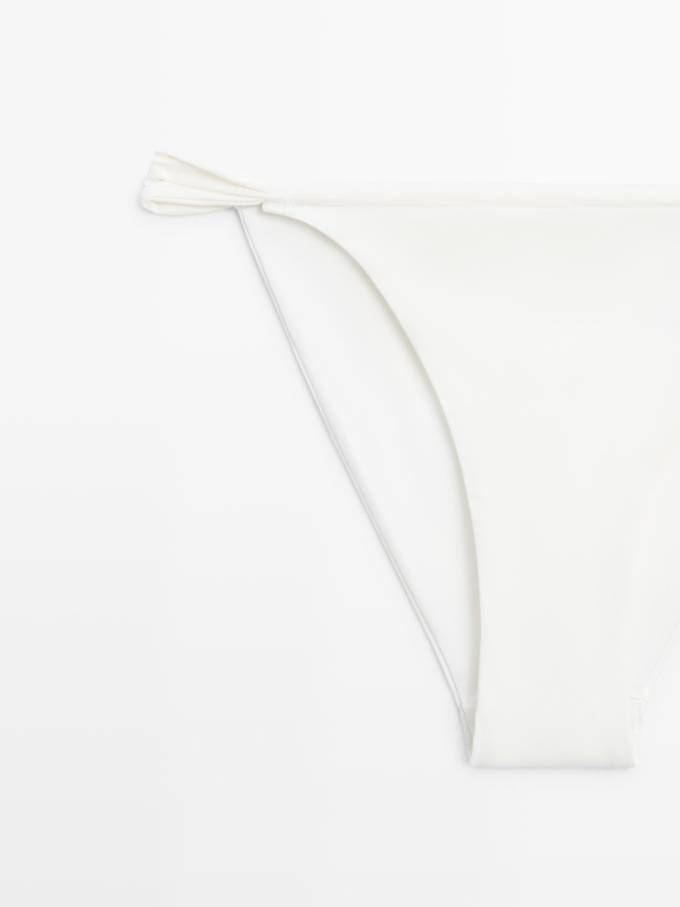 Gathered bikini bottoms — Off white
