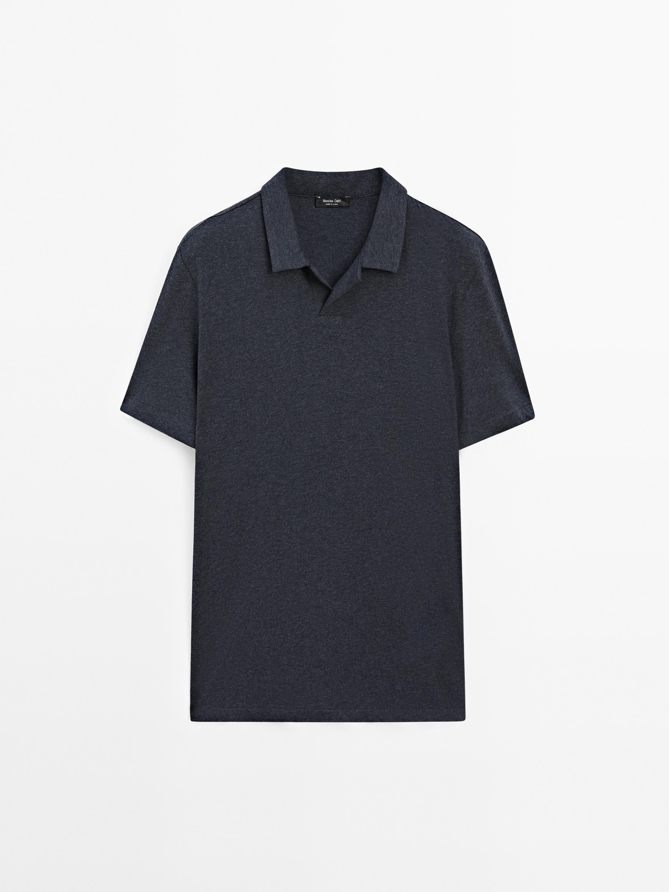 Polo manga corta algodón melange