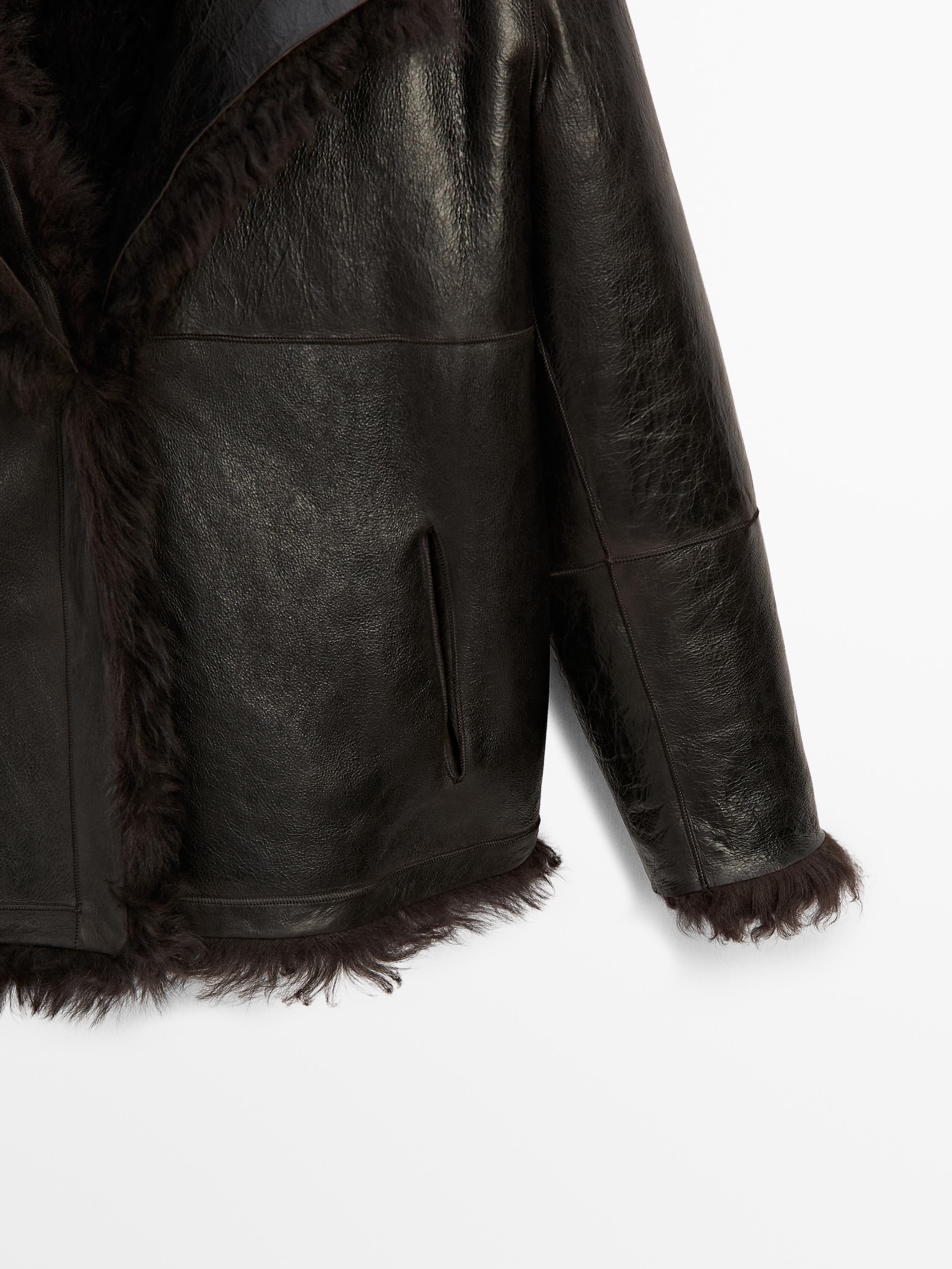 Long leather sheepskin coat - Studio