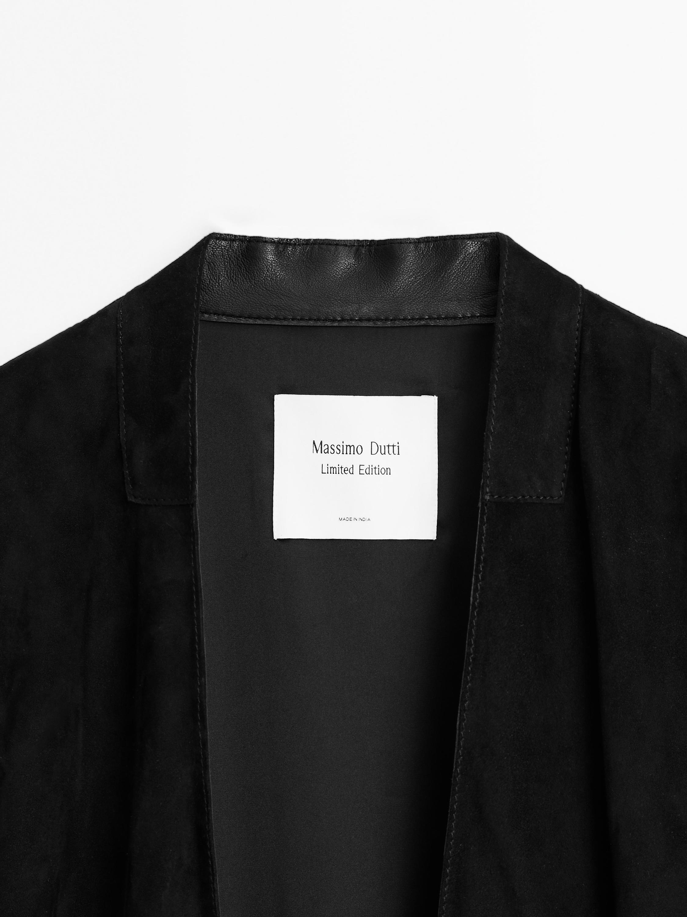 Long suede leather kimono - Limited Edition