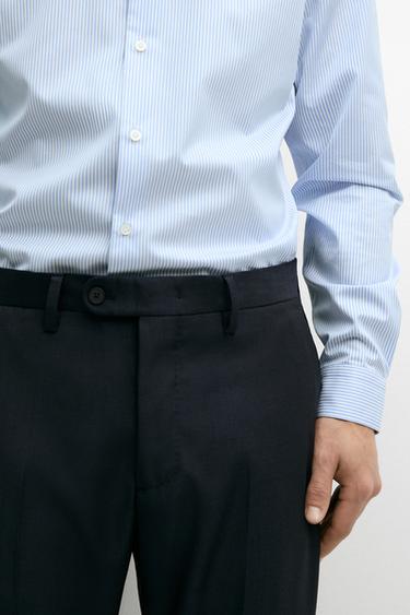 100% wool suit pants — NAVY BLUE 8