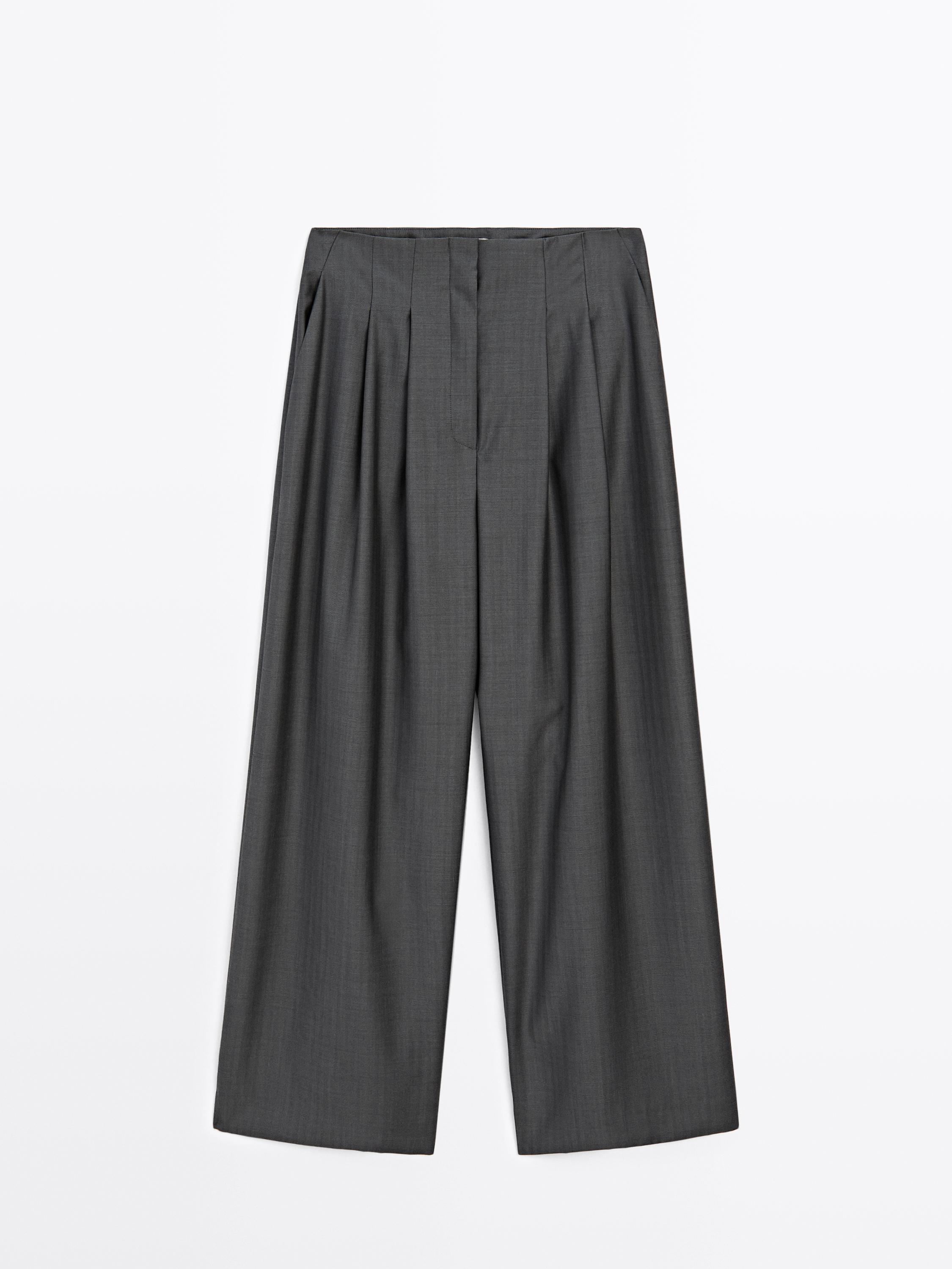 Pantalón de pinzas 100% lana - STUDIO