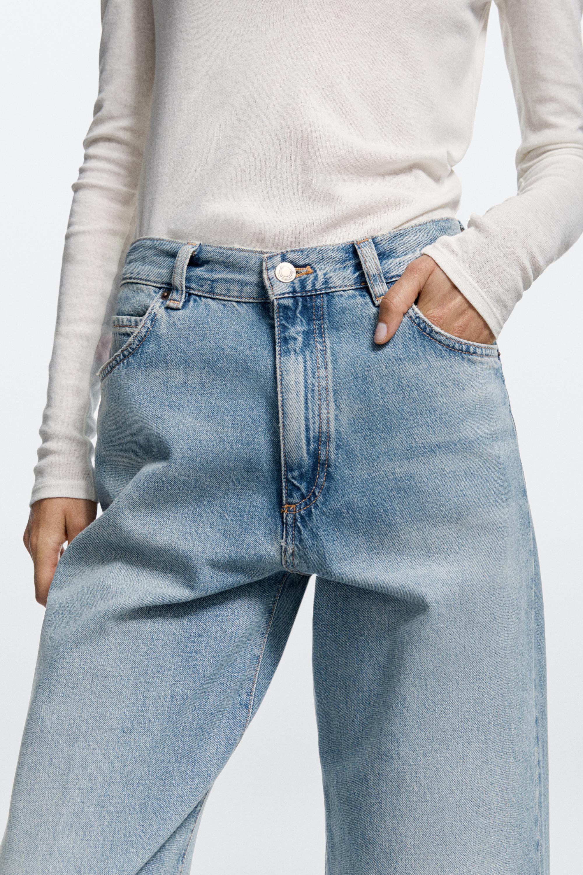 High-waist palazzo jeans — Light Blue