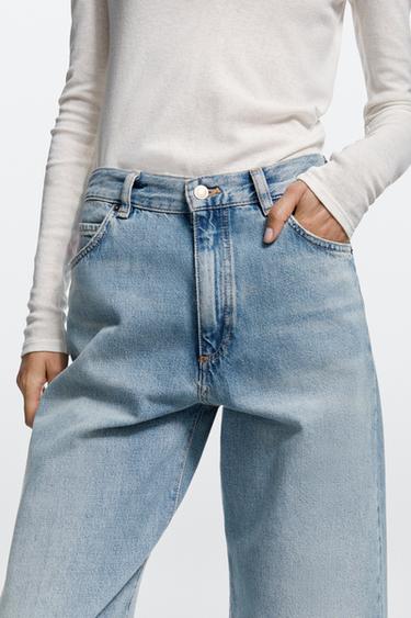 High-waist palazzo jeans — Light Blue 3