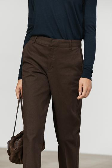 Stretch cotton blend pants — Chocolate 5
