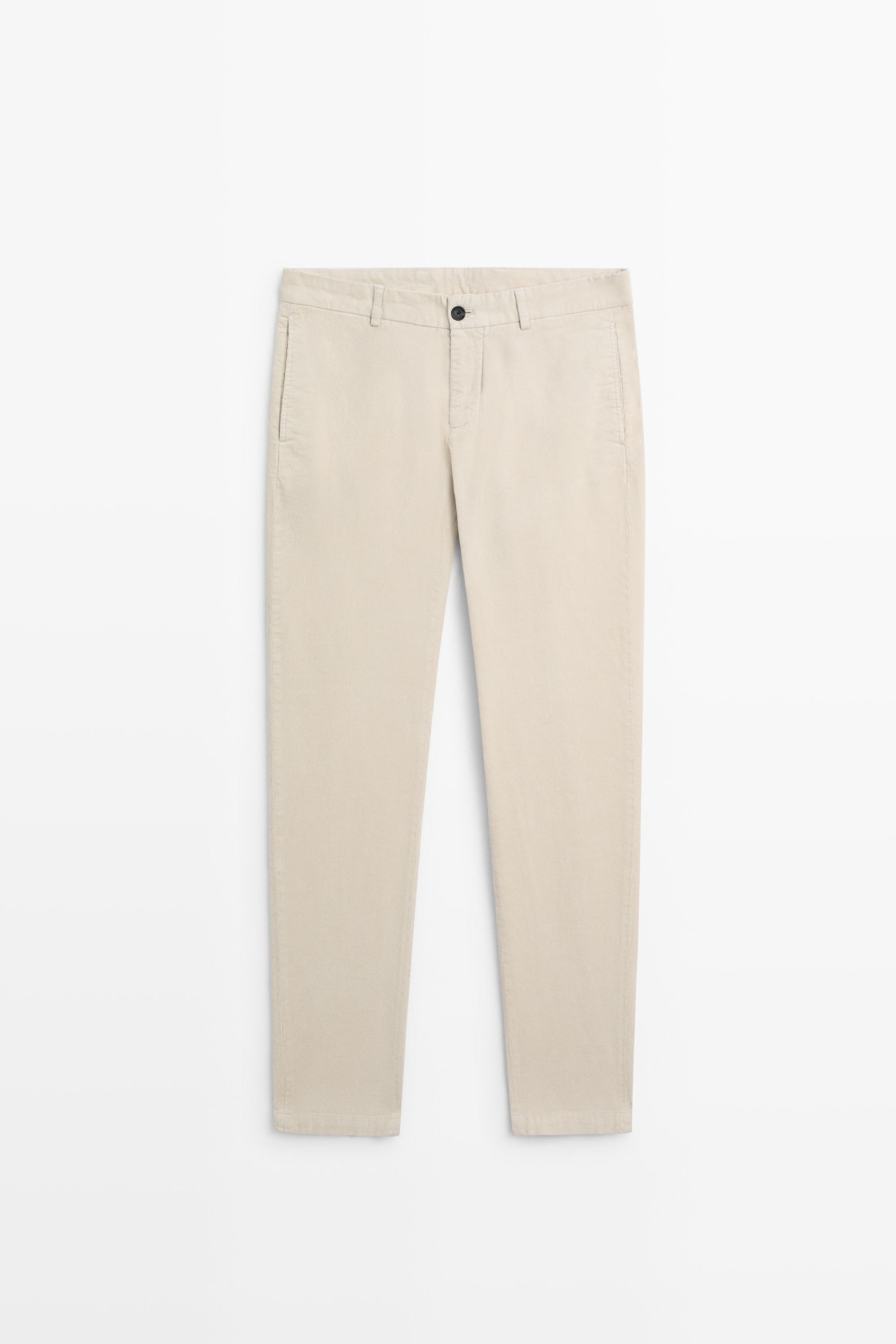 Slim fit corduroy pants