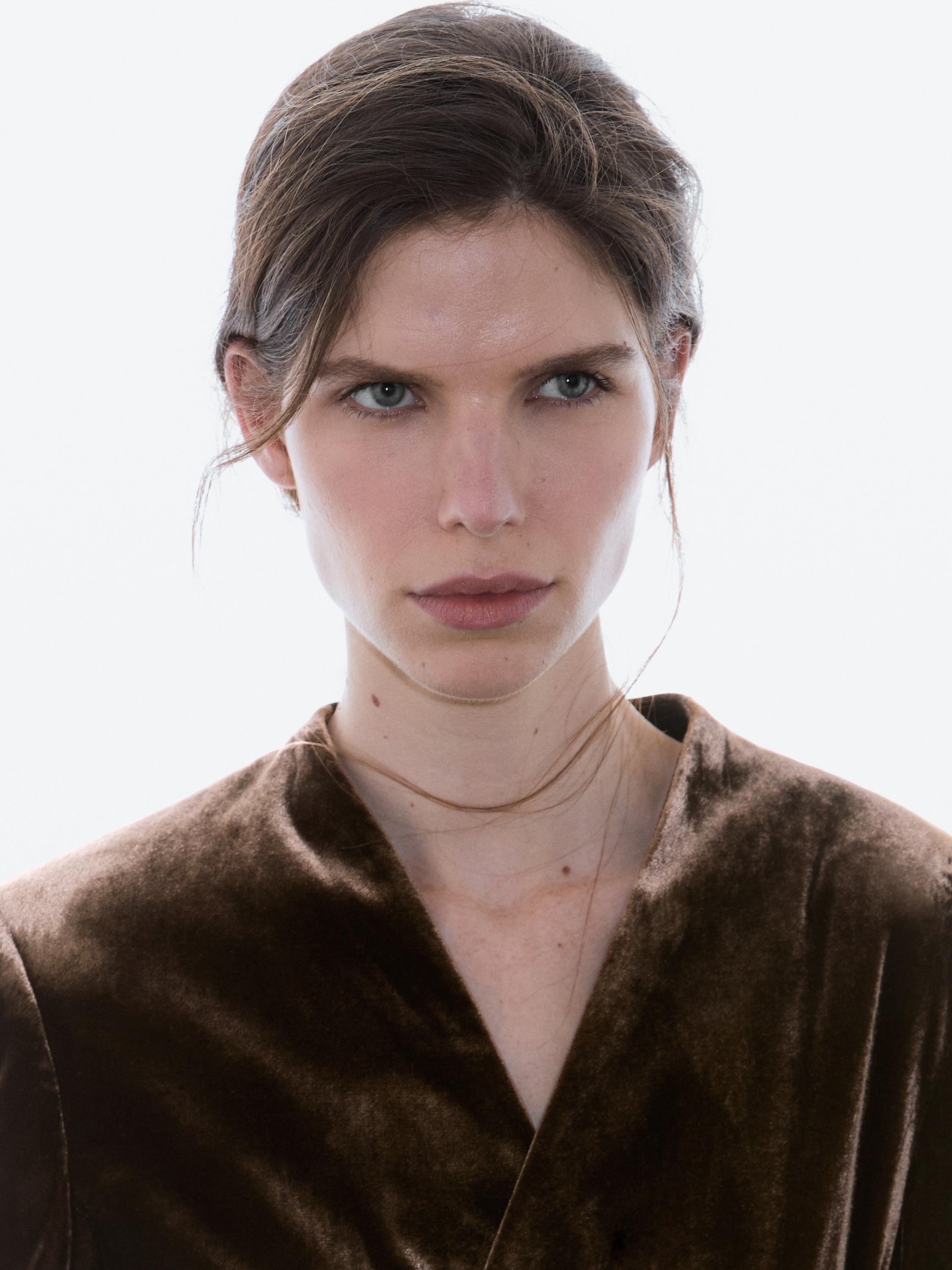 Velvet blazer with tie detail