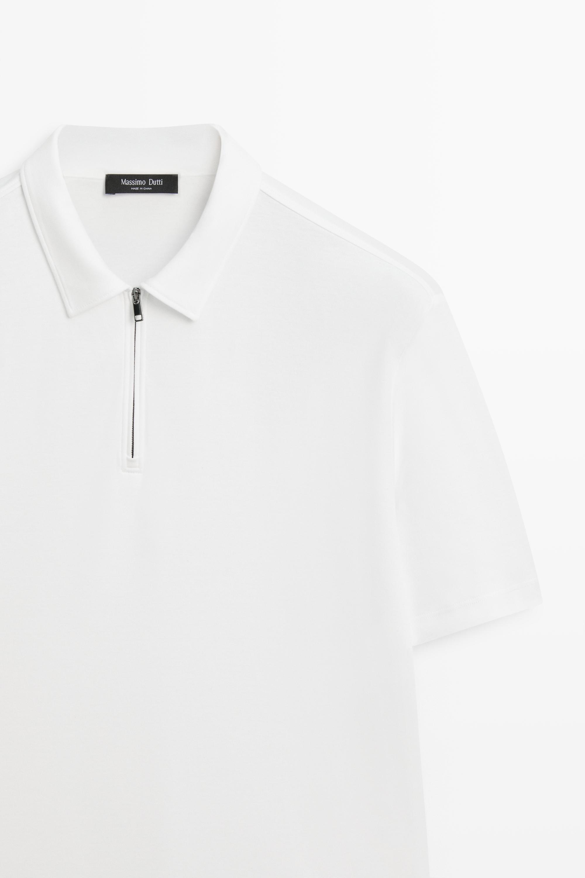 Polo 100 % coton avec détail zippé